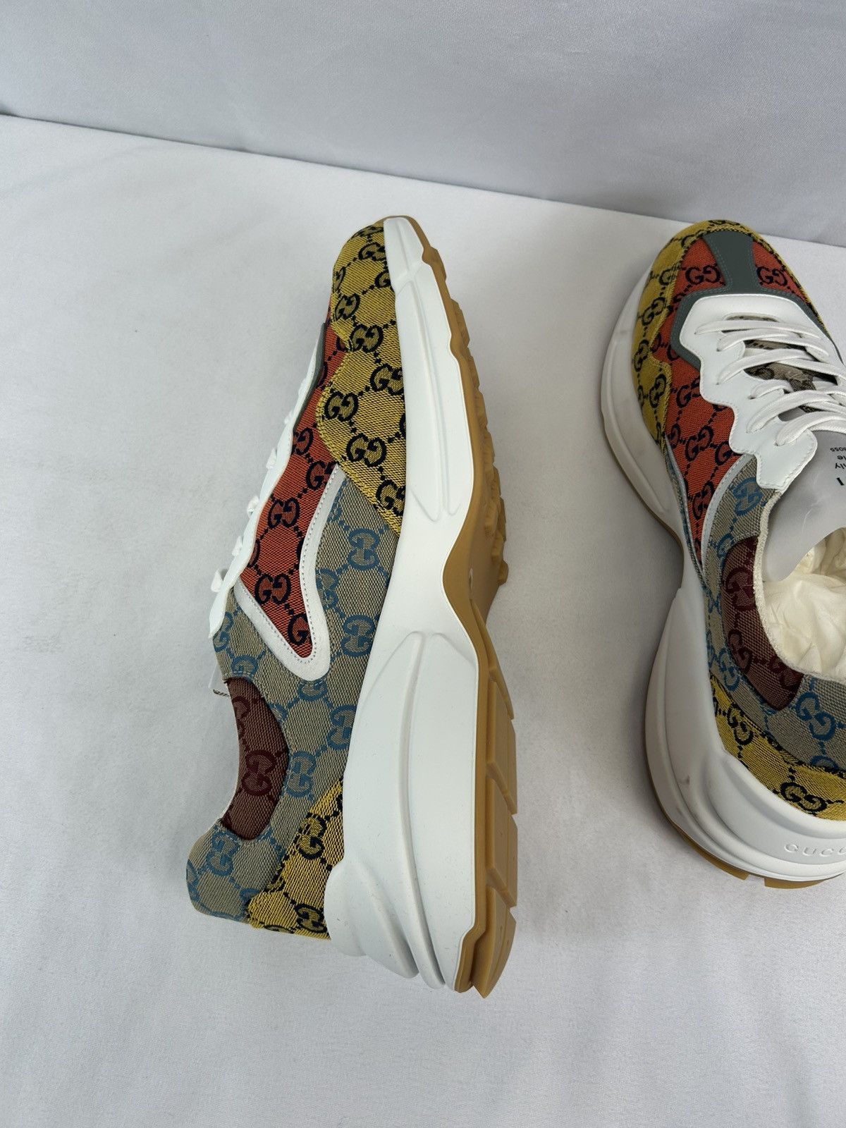 Gucci GUCCI Rhyton GG Leather Canvas Sneaker Size US 13 / EU 46 - 8 Thumbnail