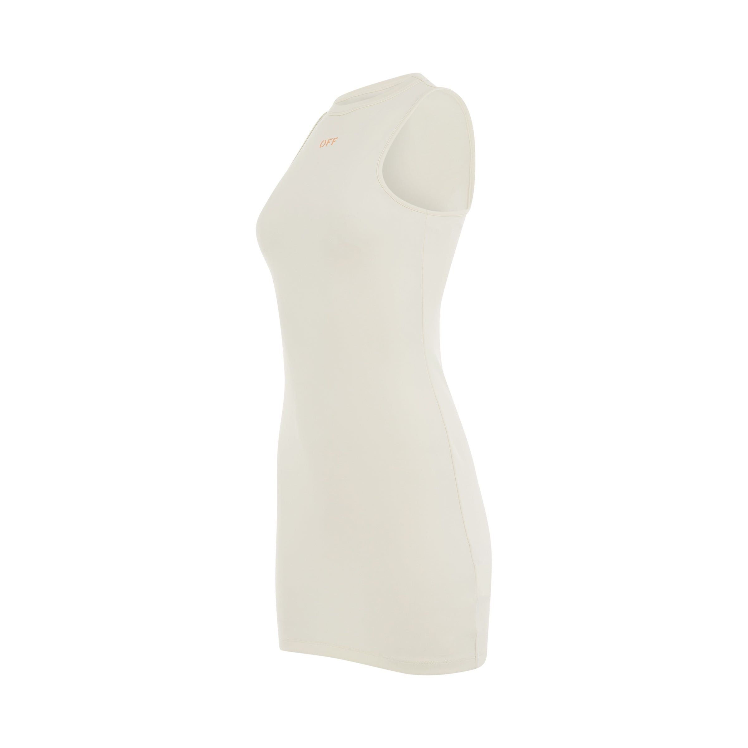 Off-White o1y1225 Mini Dress in Ivory Size XS / US 0-2 / IT 36-38 - 2 Thumbnail