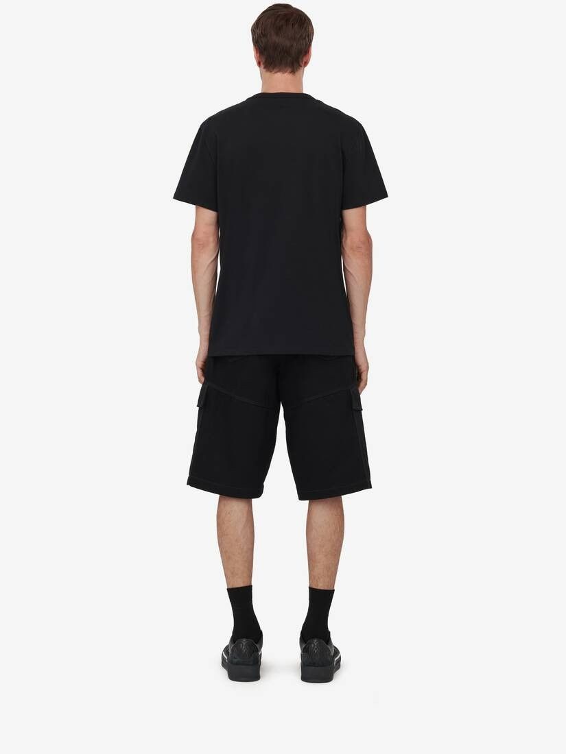Alexander McQueen o1w1db10725 Exploded Charm T-Shirt in Black/White Size US XXL / EU 58 / 5 - 4 Thumbnail
