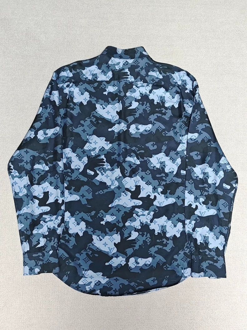 Louis Vuitton Louis Vuitton Camouflage Logo-printed mulberry silk long-s Size US XL / EU 56 / 4 - 3 Thumbnail