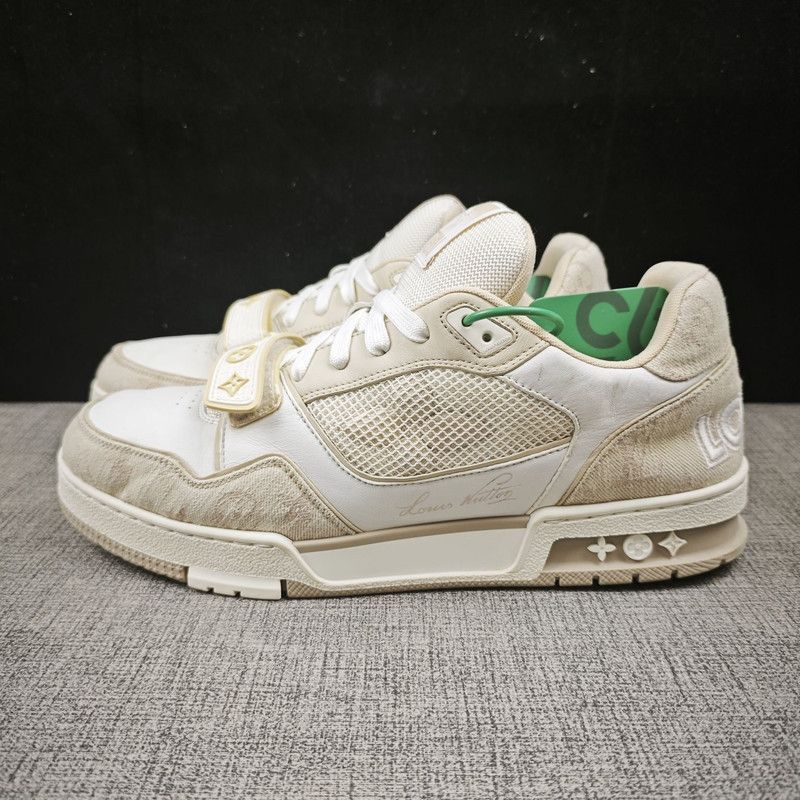 Louis Vuitton Louis Vuitton Trainer Low Top Sneakers in Khaki -2508 Size US 8.5 / EU 41-42 - 1 Thumbnail