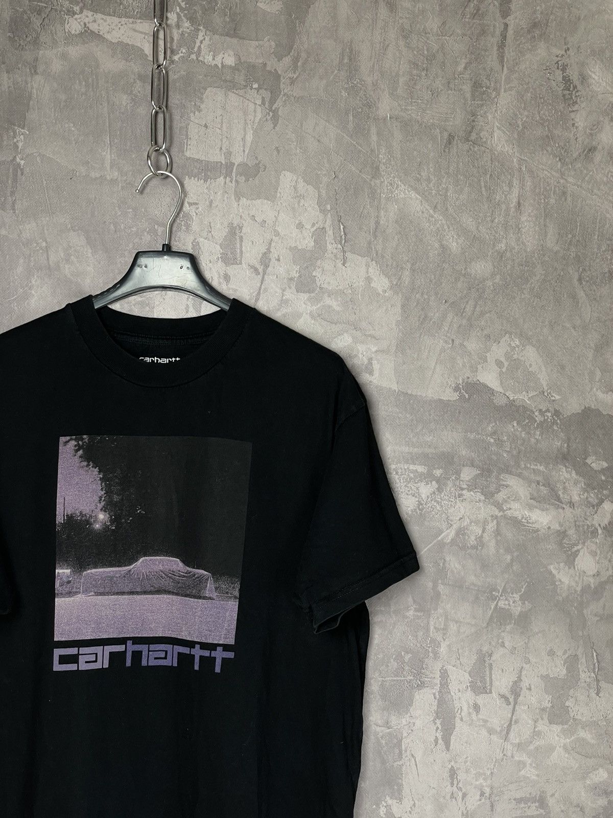 Carhartt × Vintage CARHARTT CENTER LOGO PURPLE CAR Y2K OVERSIZE BOXY T-SHIRT Size US S / EU 44-46 / 1 - 4 Thumbnail