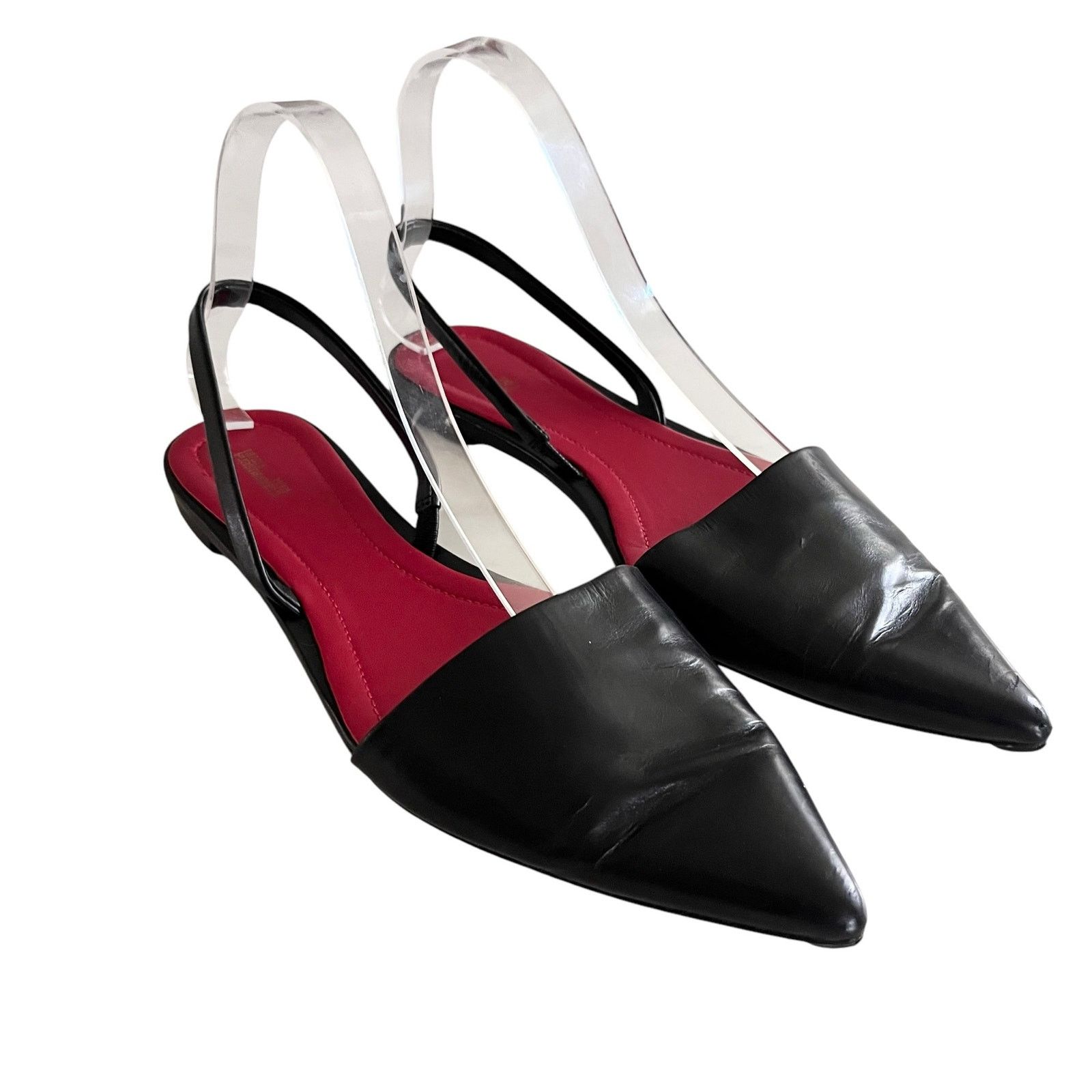 Diane Von Furstenberg Koko Black Pointed Slingback Flats