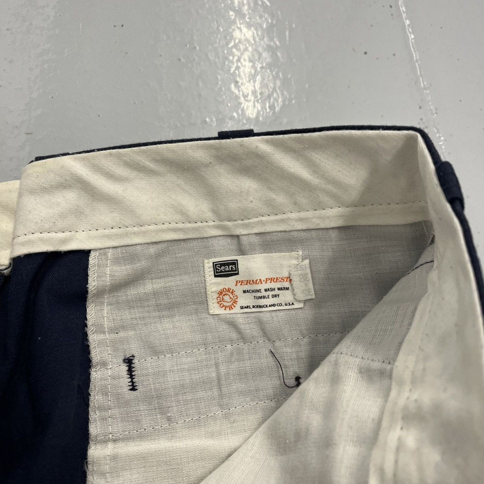 Sears Vintage 60s Sears Blue Sanforized Workwear Chinos 38x30 Size US 38 / EU 54 - 4 Thumbnail