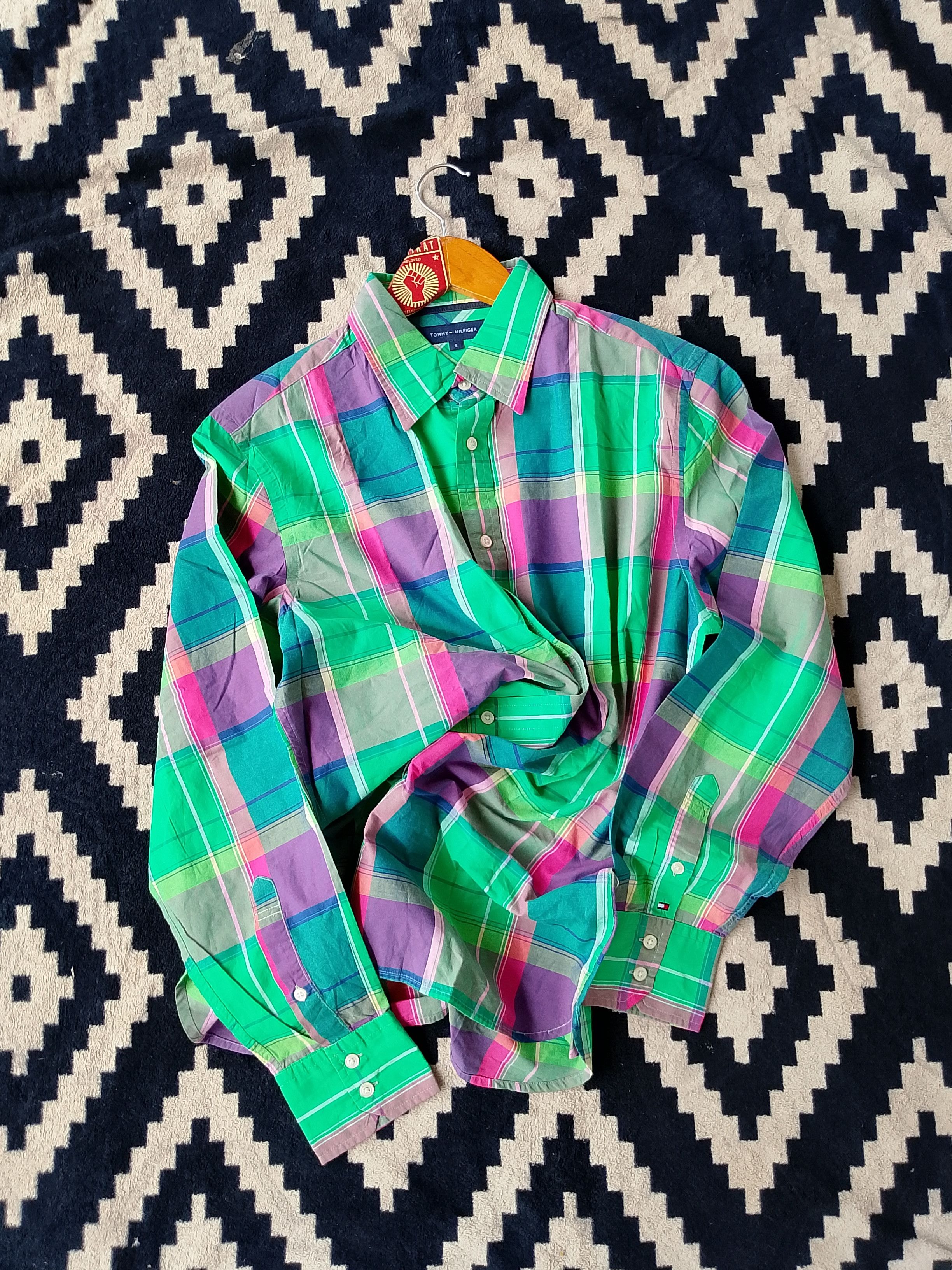 Tommy Hilfiger Tommy Hilfiger Acid Lime Oxford Shirt A Shock to the System Size US S / EU 44-46 / 1 - 1 Thumbnail