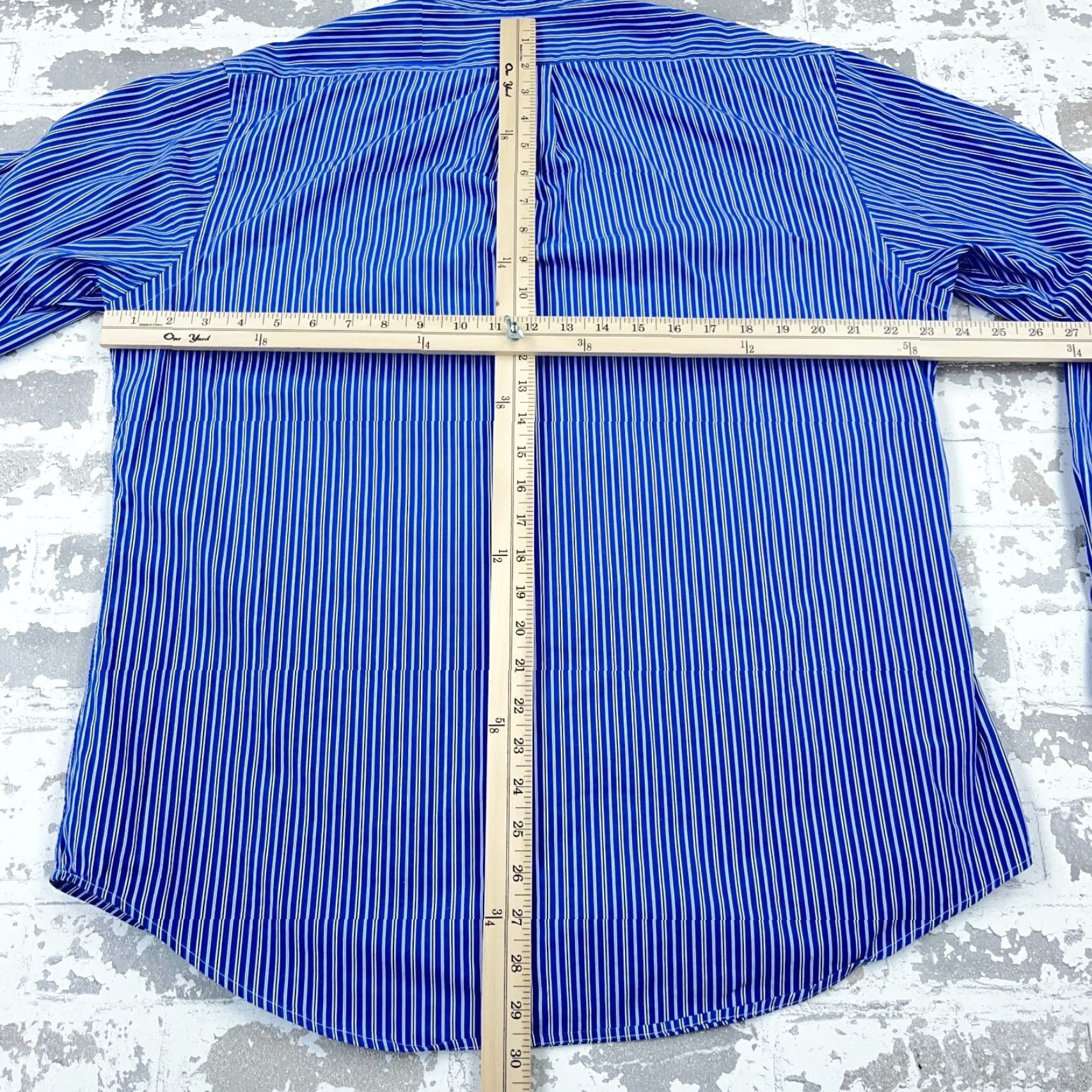 Ralph Lauren Ralph Lauren Shirt Men 16.5 34 Blue Button-Up Striped Poplin Dress Custom Fit Boyfriend Classic American Preppy N/A Mens Size 46R - 7 Thumbnail