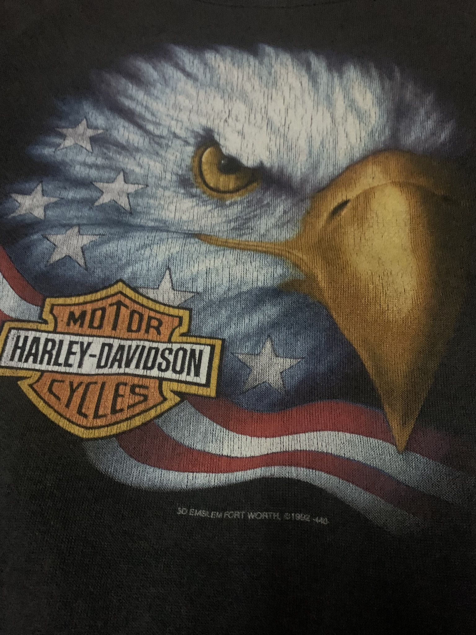 Harley Davidson 💎 Vintage 3D Emblem 1992 Harley Davidson Sweatshirts Size US XL / EU 56 / 4 - 3 Thumbnail