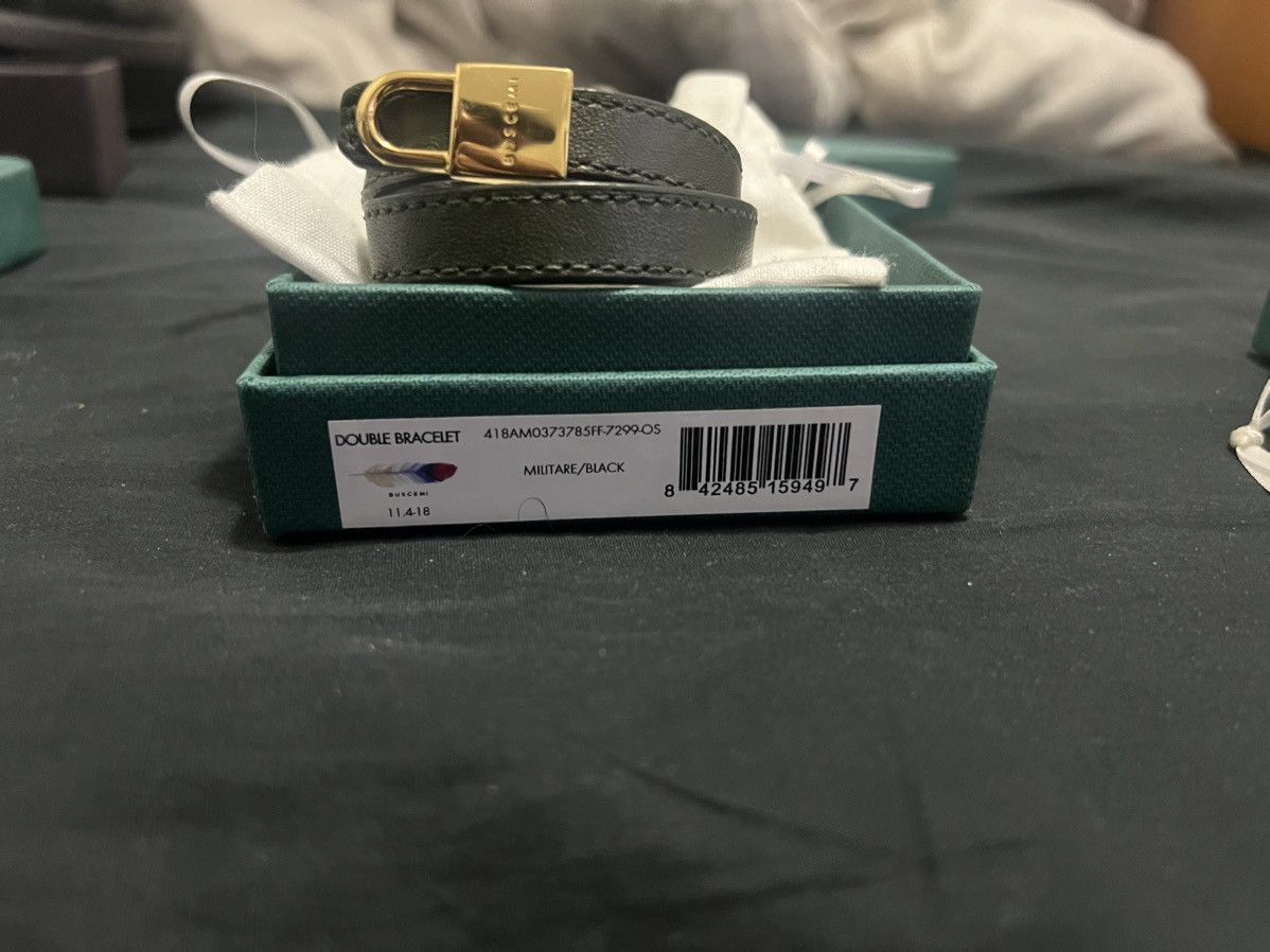 Buscemi Buscemi Leather Gold Lock Bracelet Size ONE SIZE - 4 Thumbnail