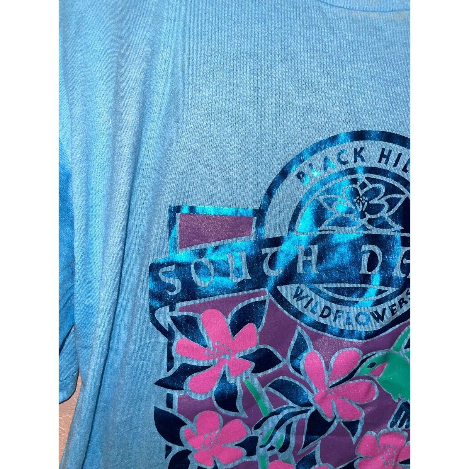 Jerzees Vintage South Dakota Shirt Black Hills Blue Tee VTG 90s L Size US L / EU 52-54 / 3 - 2 Thumbnail