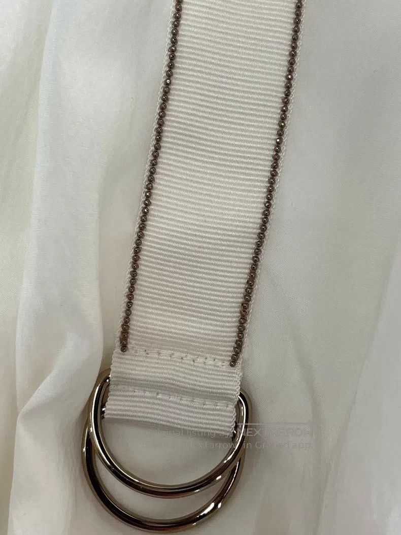 Brunello Cucinelli Brunello Cucinelli White Beaded Silk Shirt Size S / US 4 / IT 40 - 3 Thumbnail