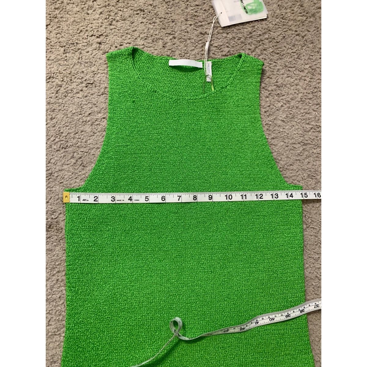 Helmut Lang HELMUT LANG GREEN KNIT LUXURY TANK TOP Size L / US 10 / IT 46 - 14 Thumbnail