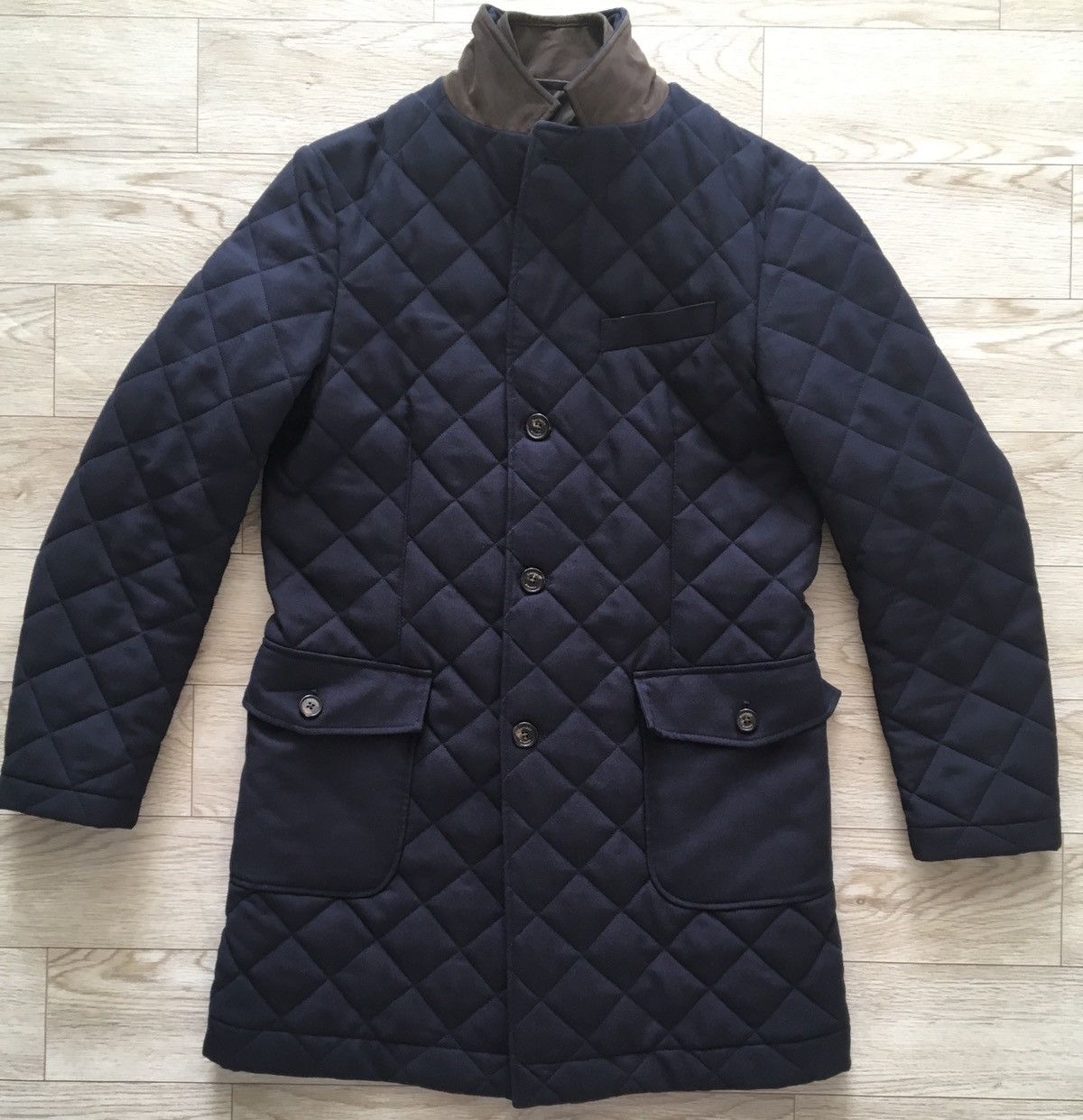 Hackett Hackett Mayfair London Bespoke Wool Padded Overcoat Size US S / EU 44-46 / 1 - 3 Thumbnail