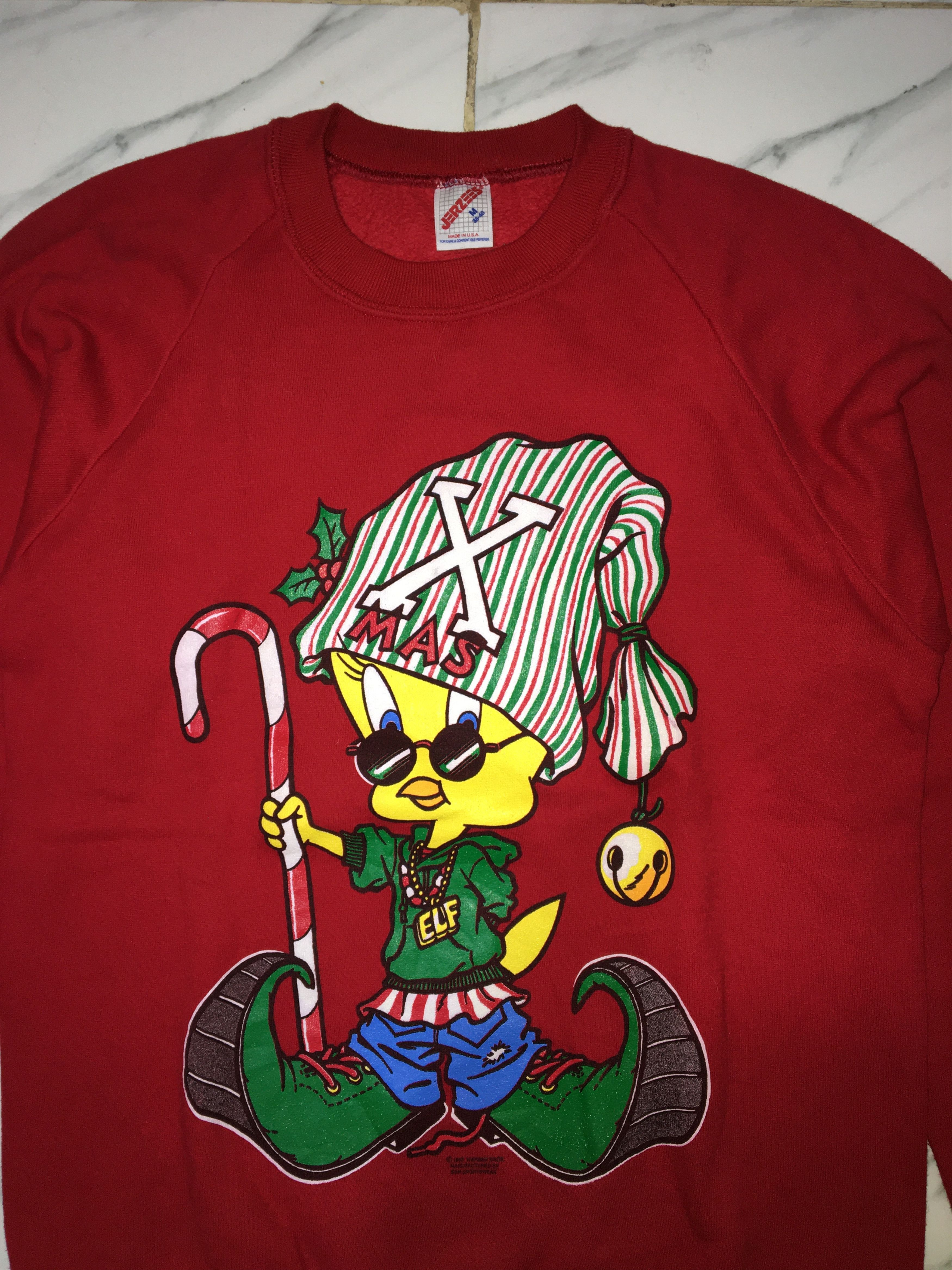 Jerzees Vintage 90s Warner Bros Sweaters Size US M / EU 48-50 / 2 - 2 Thumbnail