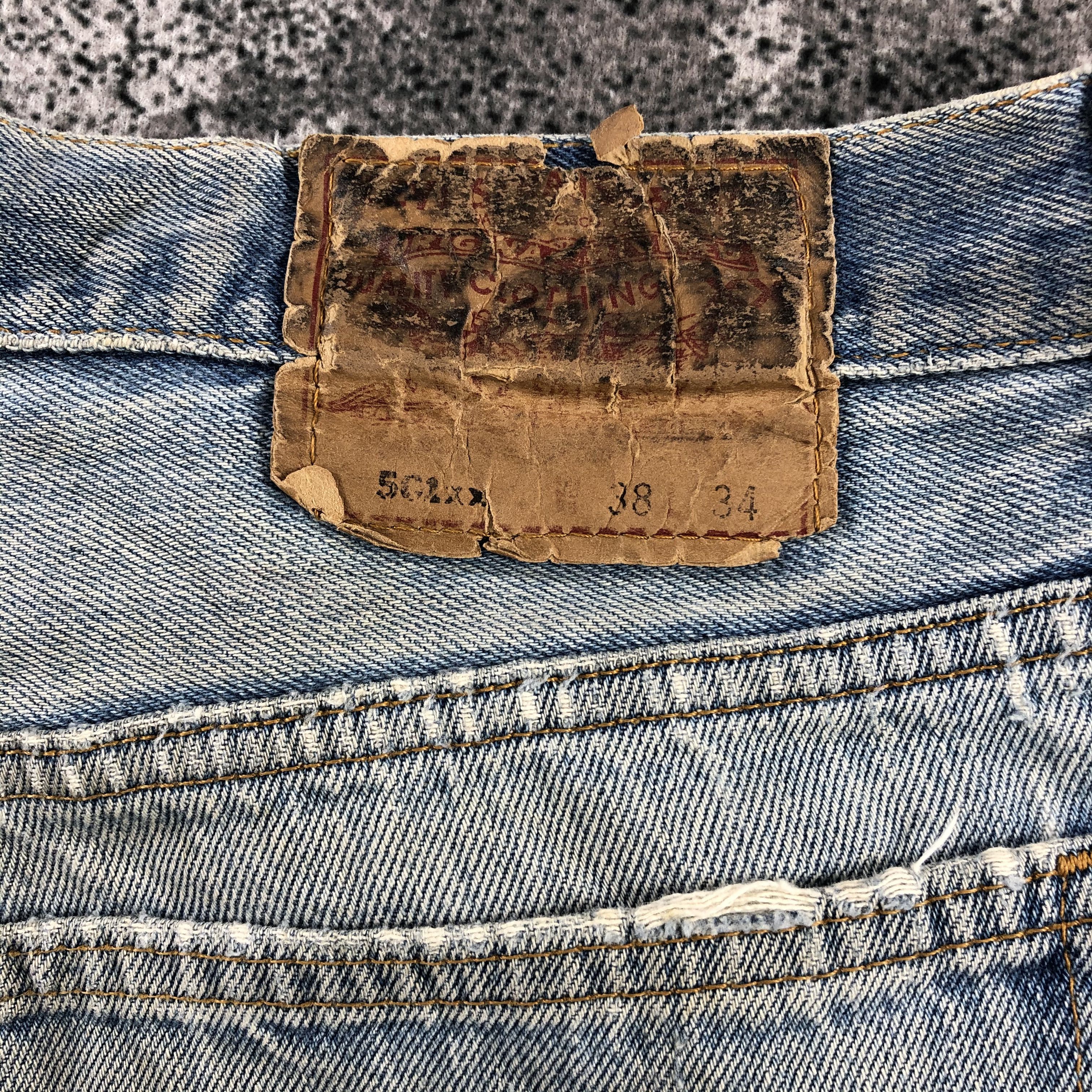 Levi's Vintage 90s Levi's 501 Jeans Distressed Denim KJ889 Size US 36 / EU 52 - 5 Thumbnail