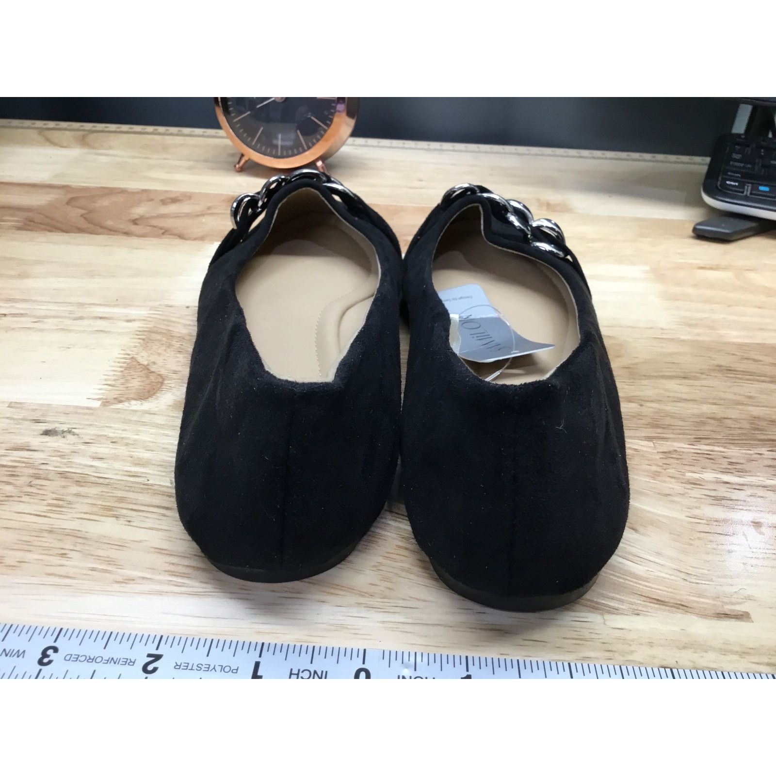 The Unbranded Brand Samilor Women's 9 Black Suede Slip-On Casual Ballet Flats Size US 9 / IT 39 - 3 Thumbnail