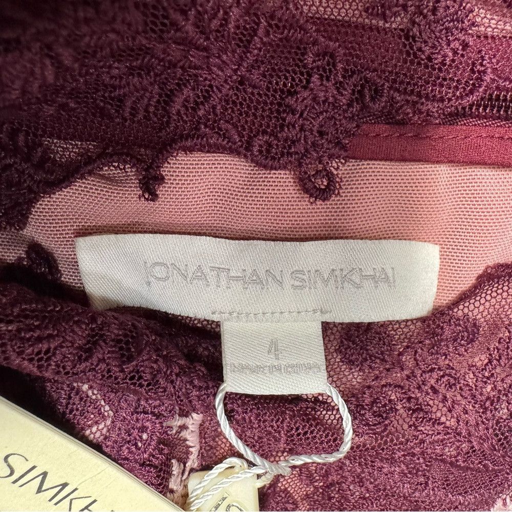 Jonathan Simkhai NWT New $895 Jonathan SIMKHAI Scarf Print Embroidered Ruffl Size S / US 4 / IT 40 - 6 Thumbnail
