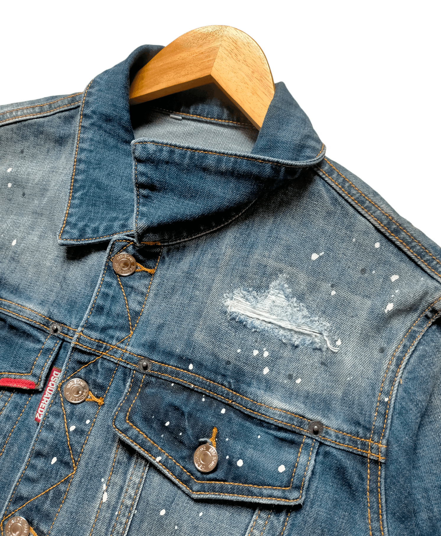 Dsquared2 Dsquared2 Denim Patch work Splater Jaket Jeans Size US M / EU 48-50 / 2 - 3 Thumbnail