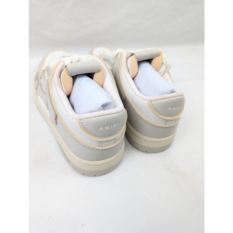 Amiri o1rshd1 Collegiate Skelton Low-Top Sneakers in Birch White Size US 12 / EU 45 - 19 Thumbnail