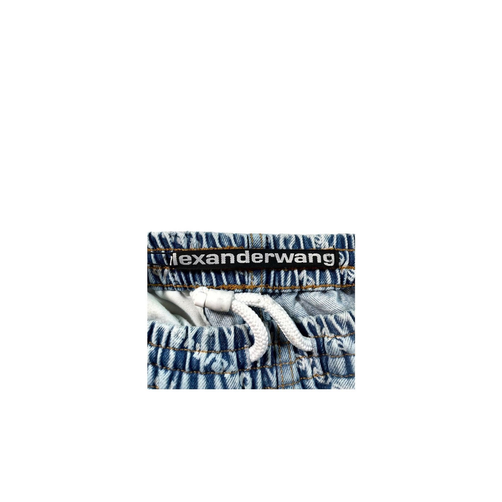 Alexander Wang Alexander Wang Denim Monogram Blue & White Jogger Pants Size US 28 / EU 44 - 3 Thumbnail