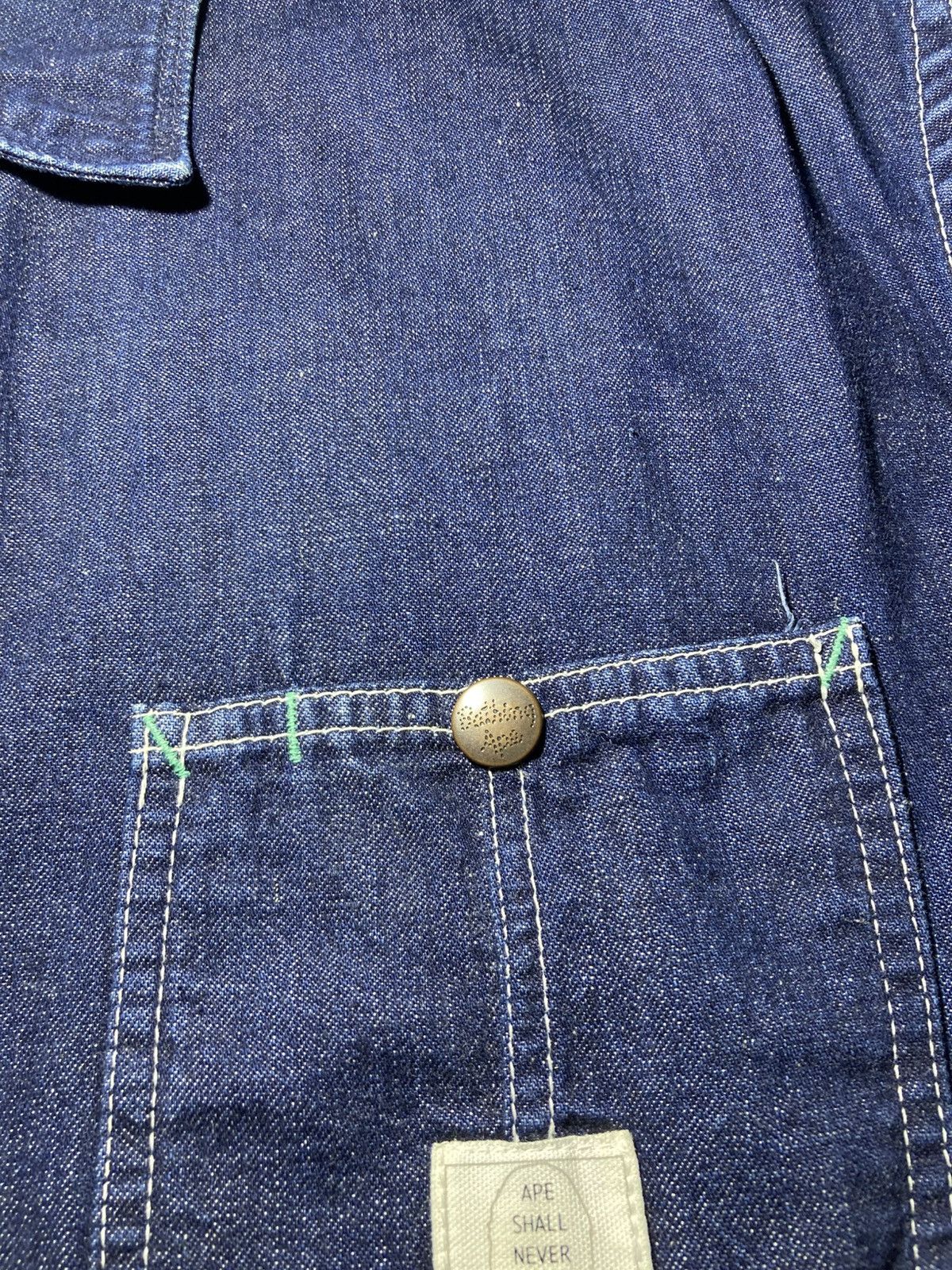 Bape 1996 Bape Denim Jacket Coat Chore Vintage 90s OG Coverall Size US M / EU 48-50 / 2 - 5 Thumbnail