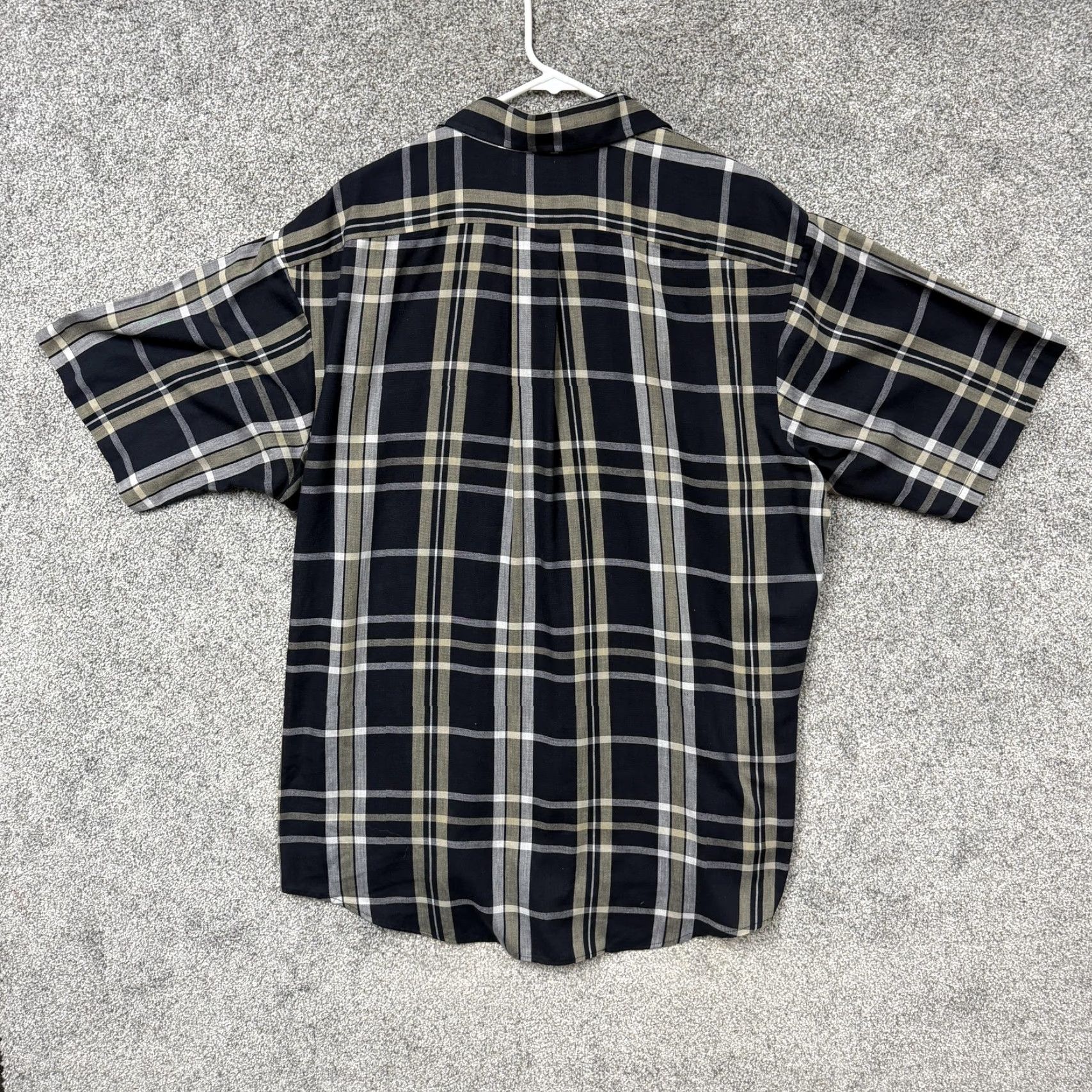 Vintage Vintage Career Club Button-Up Shirt Mens XL Blue Gray Plaid 80s 90s Casual Lightweight Short Sleeve Size US XL / EU 56 / 4 - 5 Thumbnail