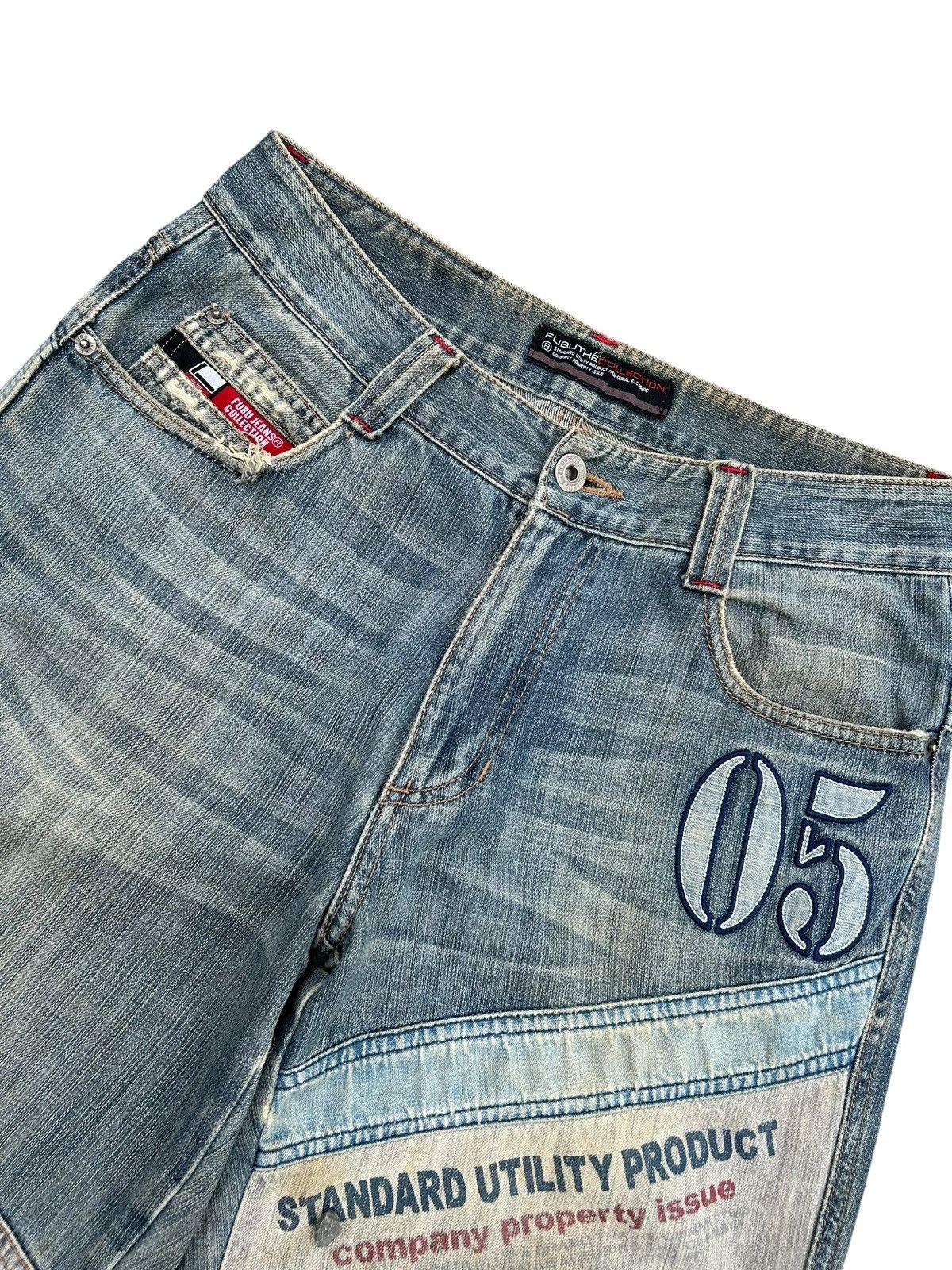 Kapital VINTAGE FUBU JEANS STREETWEAR DIRTY DENIM JEANS Size US 30 / EU 46 - 4 Thumbnail