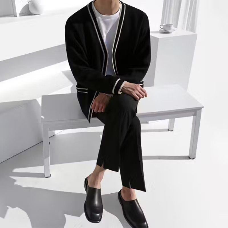 Japanese Brand × Vintage Black Knit Cardigan Sweater Size US L / EU 52-54 / 3 - 2 Thumbnail