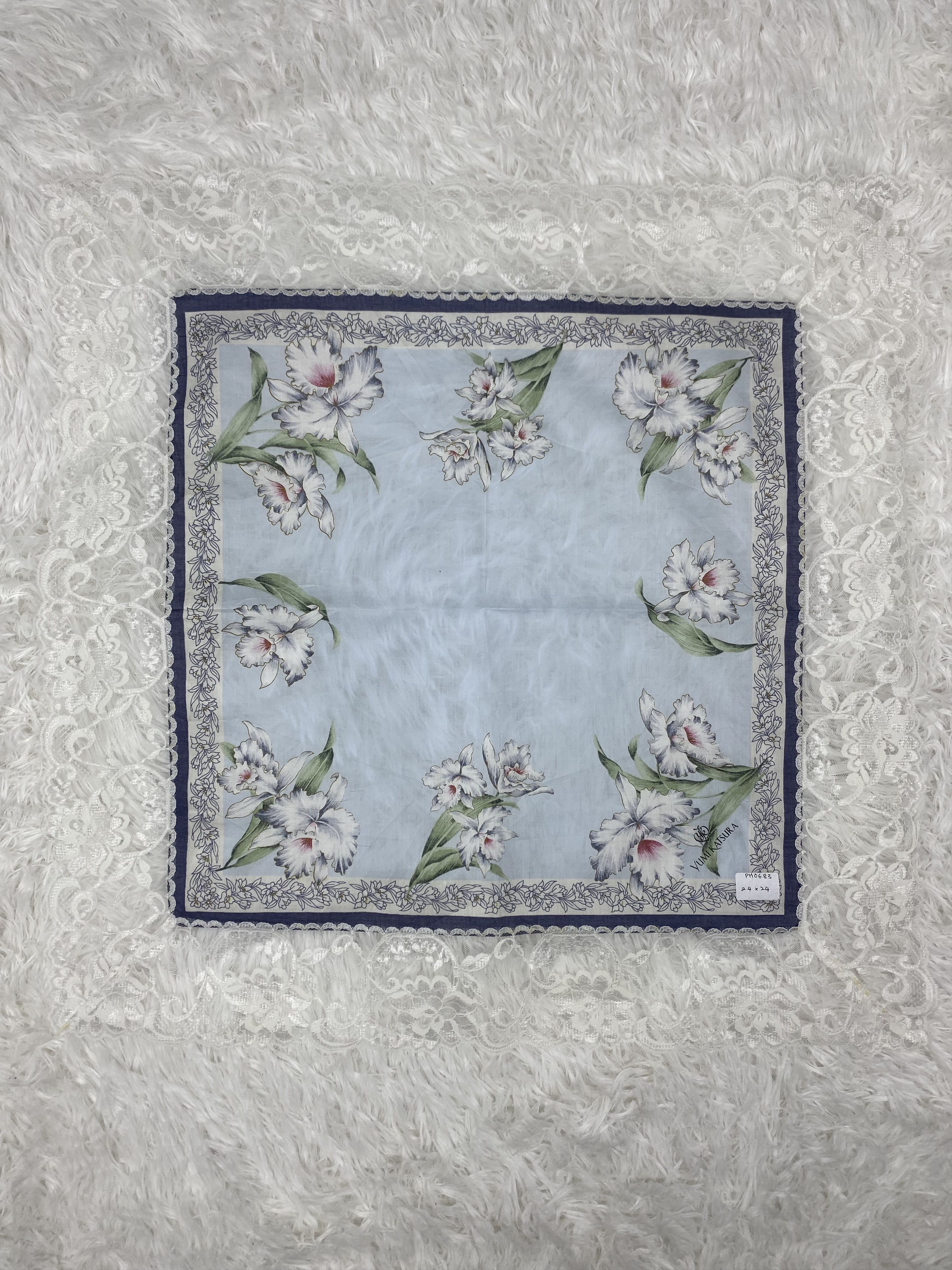 Japanese Brand × Vintage Vintage Yumi Katsura Handkerchief Neckerchief PH0683 Size ONE SIZE - 3 Thumbnail