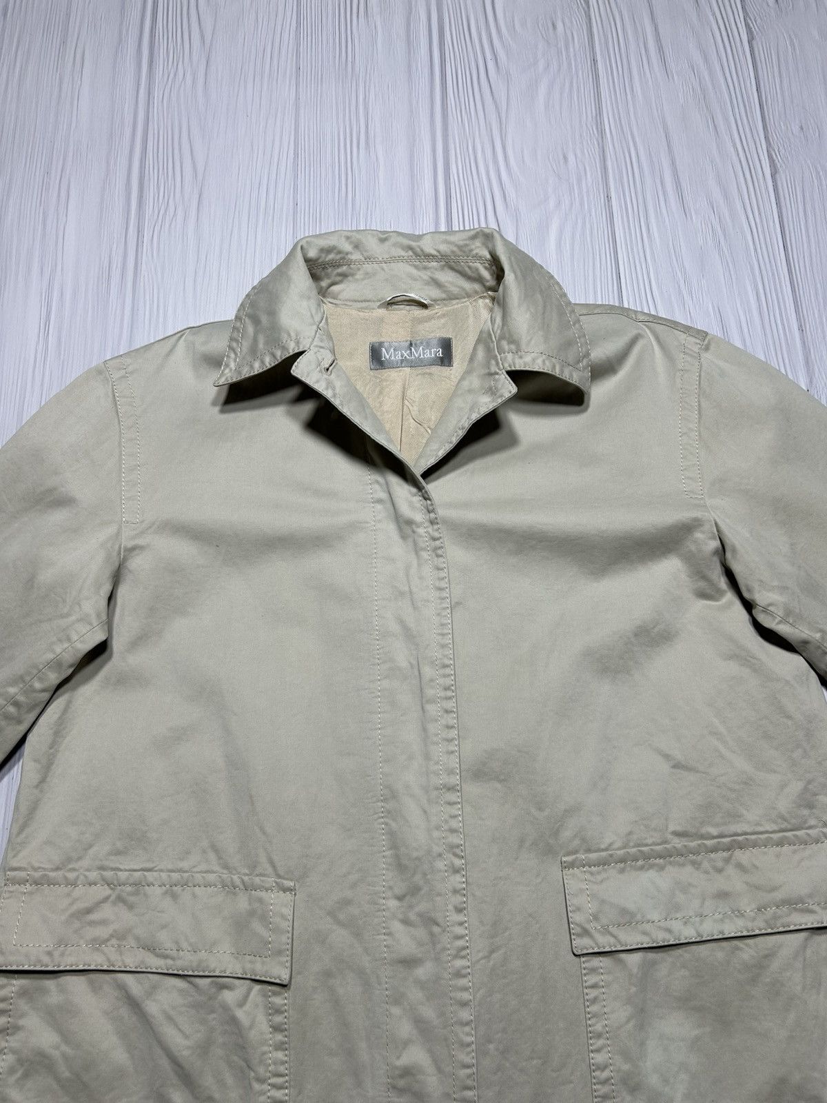 Max Mara × Vintage Rare Max Mara Trench Coat Size 10 Size L / US 10 / IT 46 - 10 Thumbnail