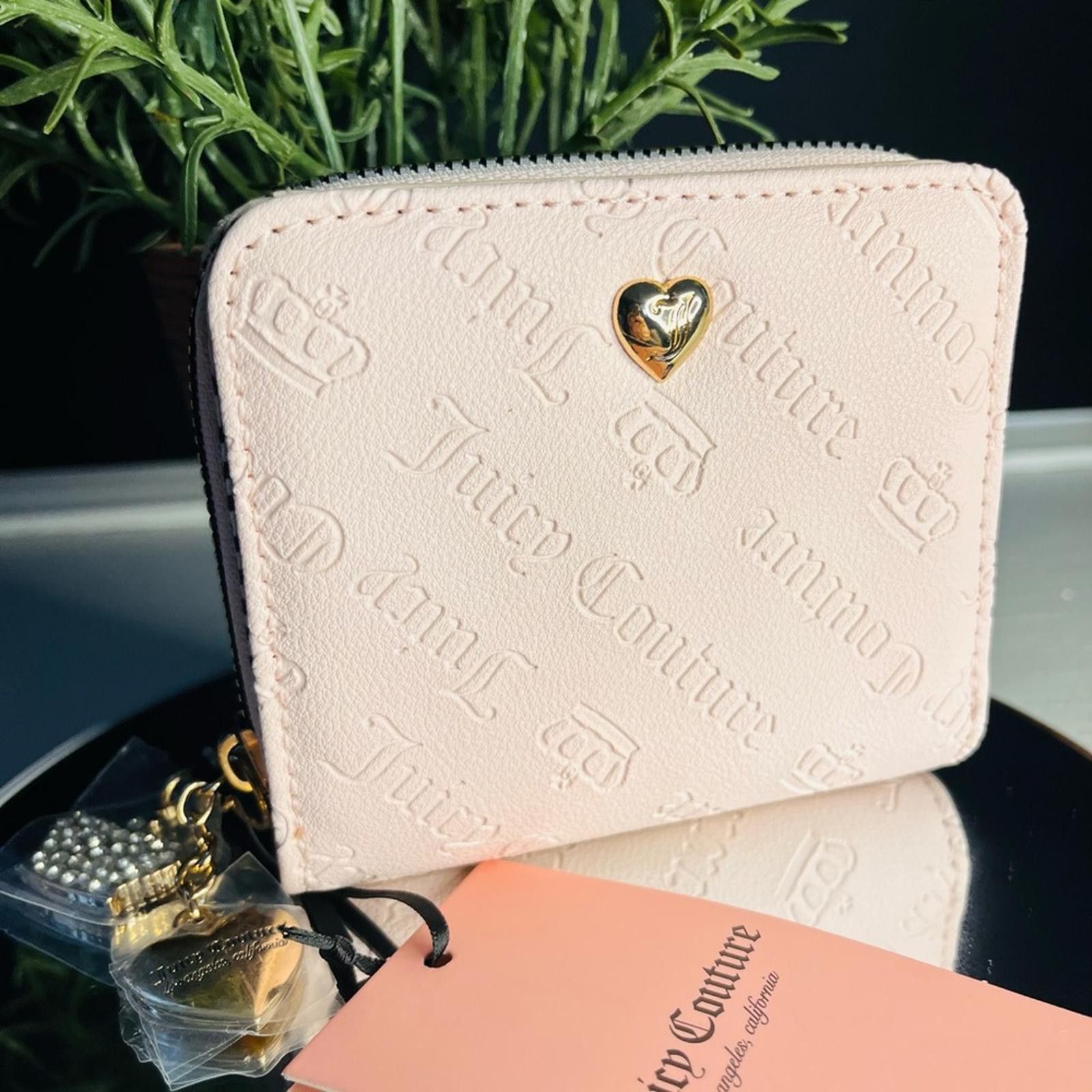 Juicy Couture Jeans Juicy Couture Pink Not Your Babe Powder Blush Zip Wallet NWT Size ONE SIZE - 3 Thumbnail