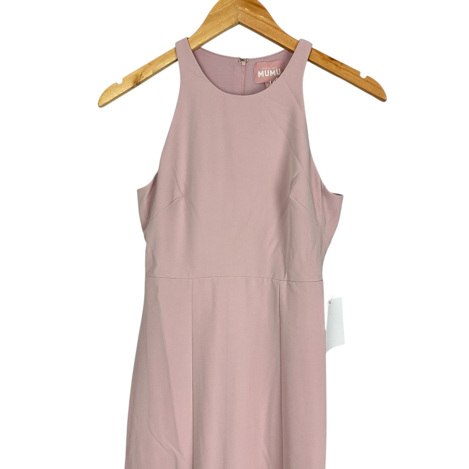 Show Me Your MuMu NWT Show Me Your MuMu High Neck Gown Vintage Rose Crepe 2XS Size XS / US 0-2 / IT 36-38 - 10 Thumbnail