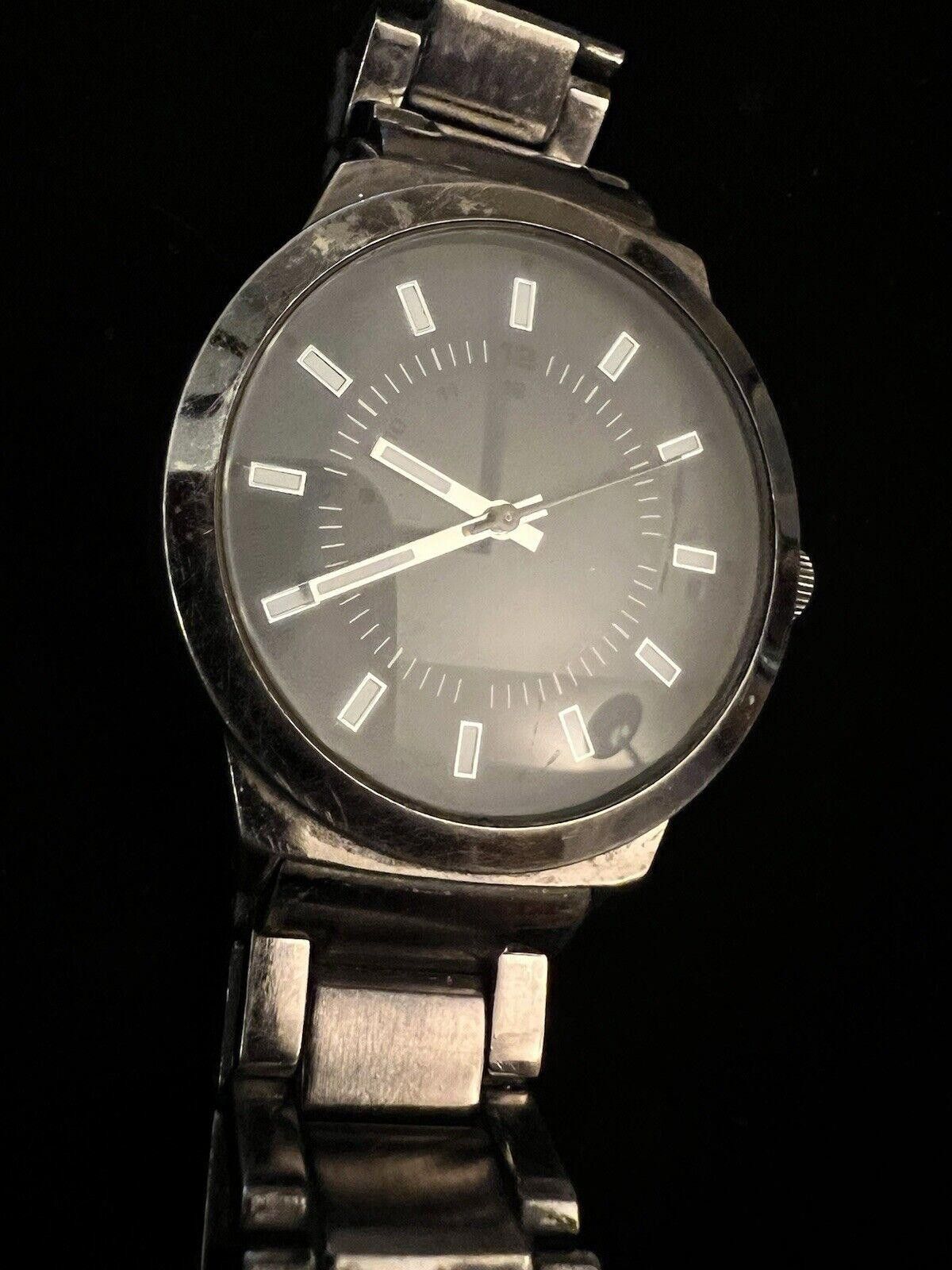 Designer Unbranded Men’s Black and Silver Watch Size ONE SIZE - 1 Thumbnail