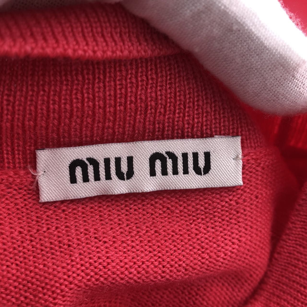 Miu Miu Miu Miu Solid Color Ruffle Trim Knit Sweater K26WX Size XS / US 0-2 / IT 36-38 - 6 Thumbnail