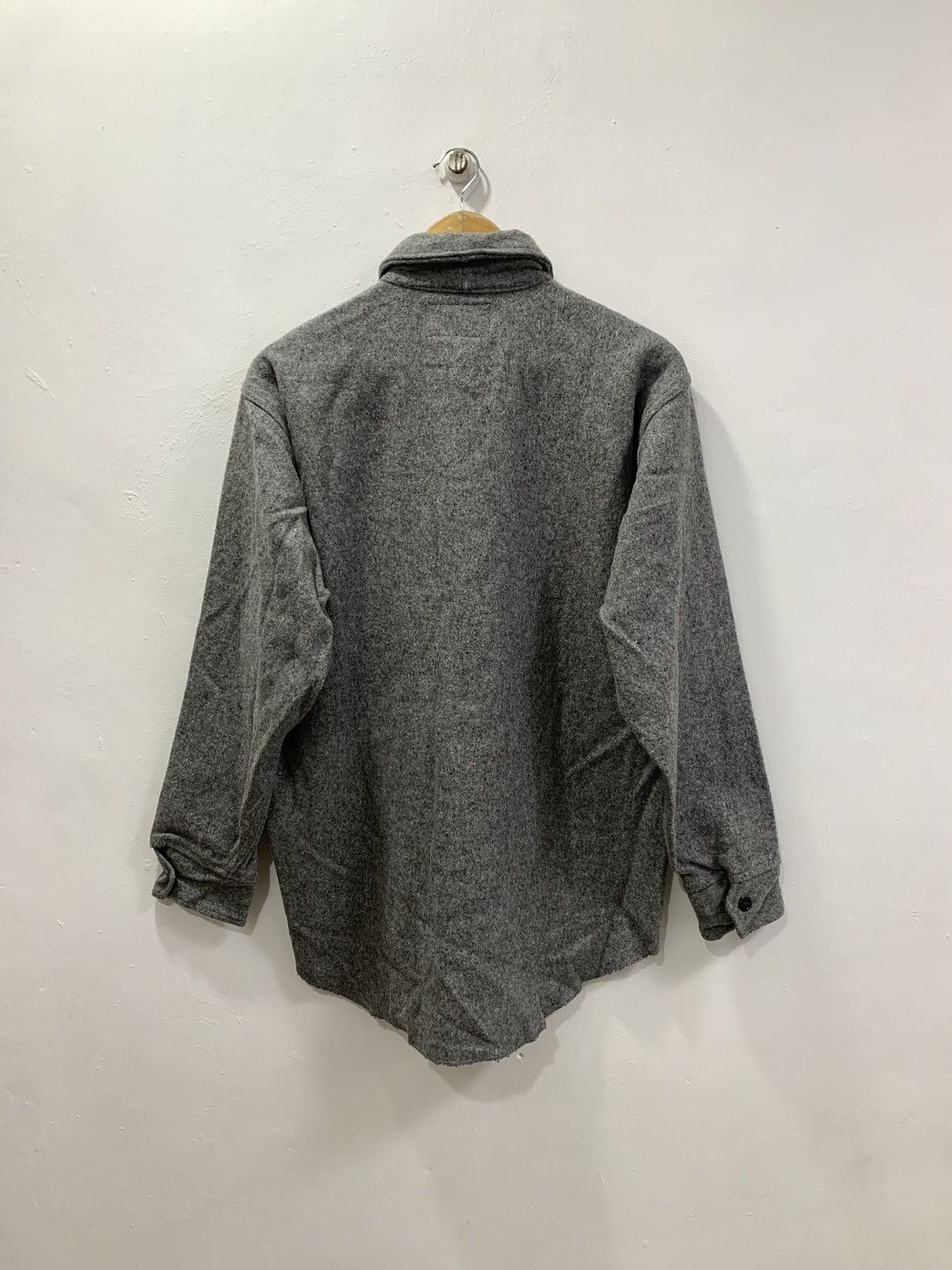 Vintage VINTAGE 90’s MELTON OUTERWEAR WOOL WORK-SHIRT JACKET Size US M / EU 48-50 / 2 - 7 Thumbnail