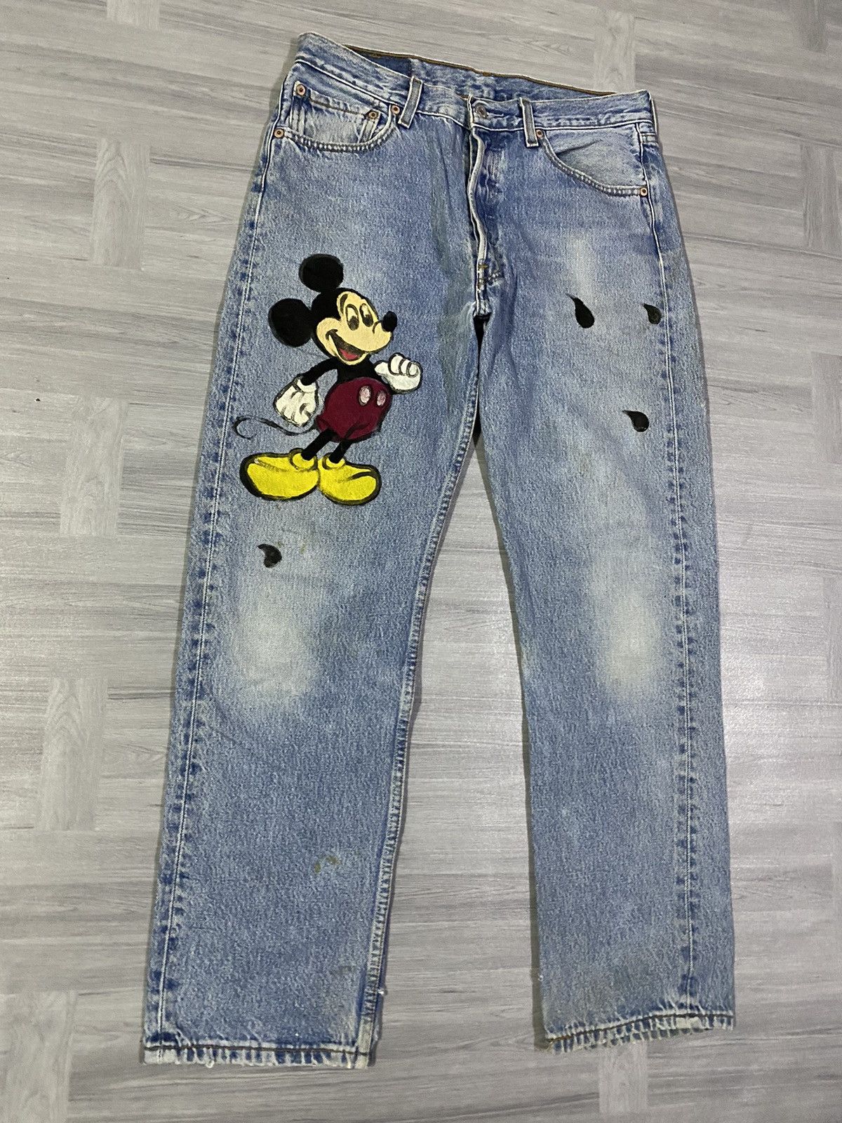 Levi's Vintage 90s Levi’s 501 Jeans X Mickey Mouse Size US 32 / EU 48 - 3 Thumbnail