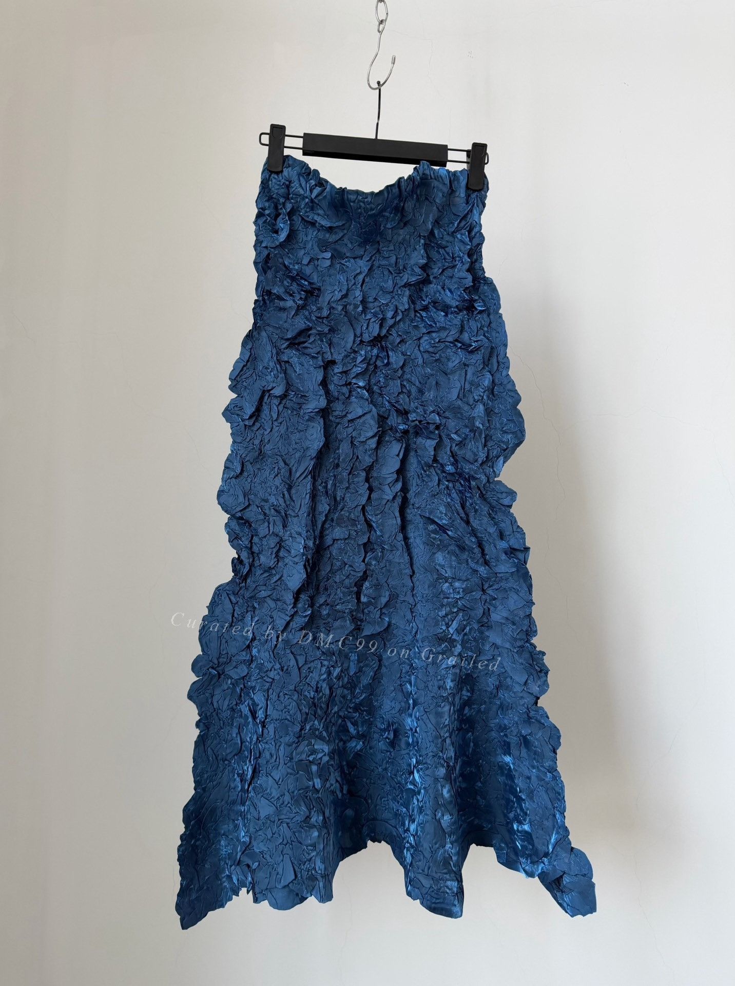 Issey Miyake Issey Miyake 1999 Metallic Blue Skirt Size 32" / US 10 / IT 46 - 1 Thumbnail