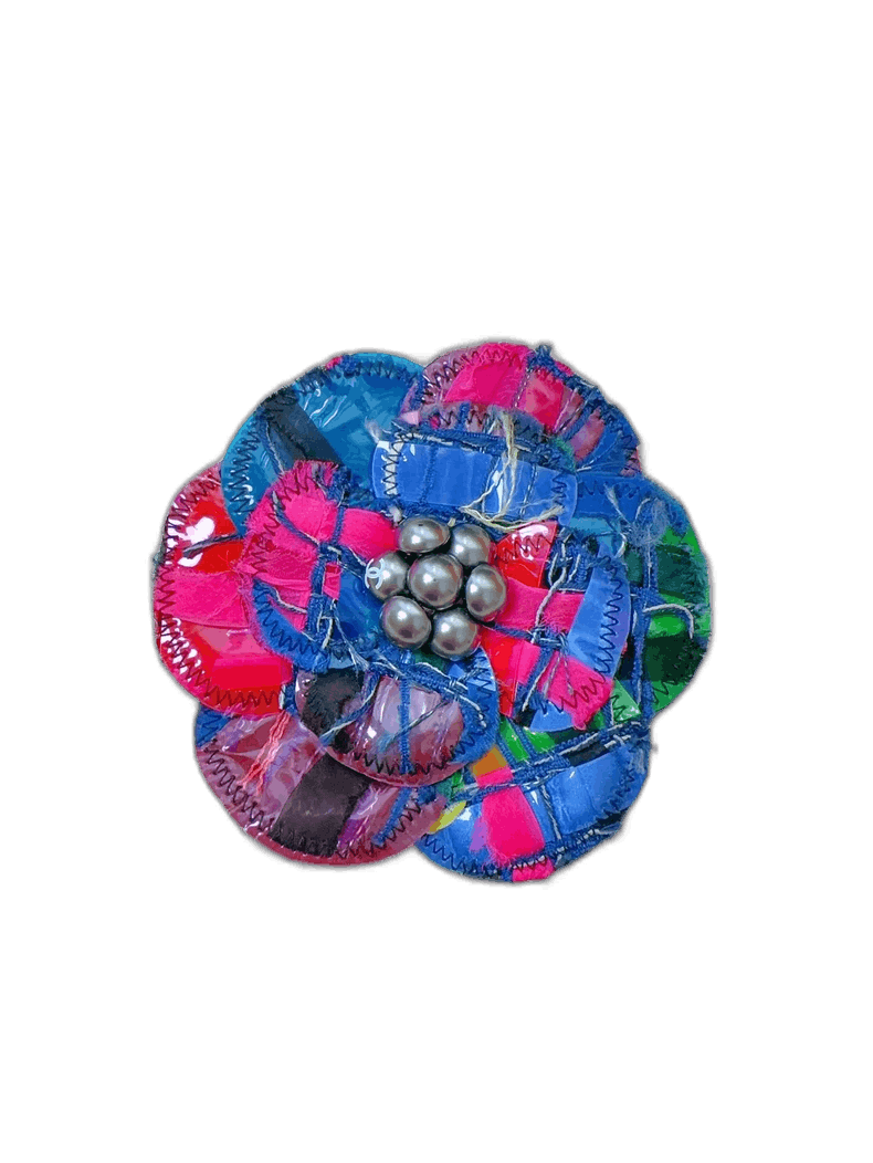 Chanel Chanel 14b Camellia Tweed Brooch Multi Size ONE SIZE - 1 Thumbnail