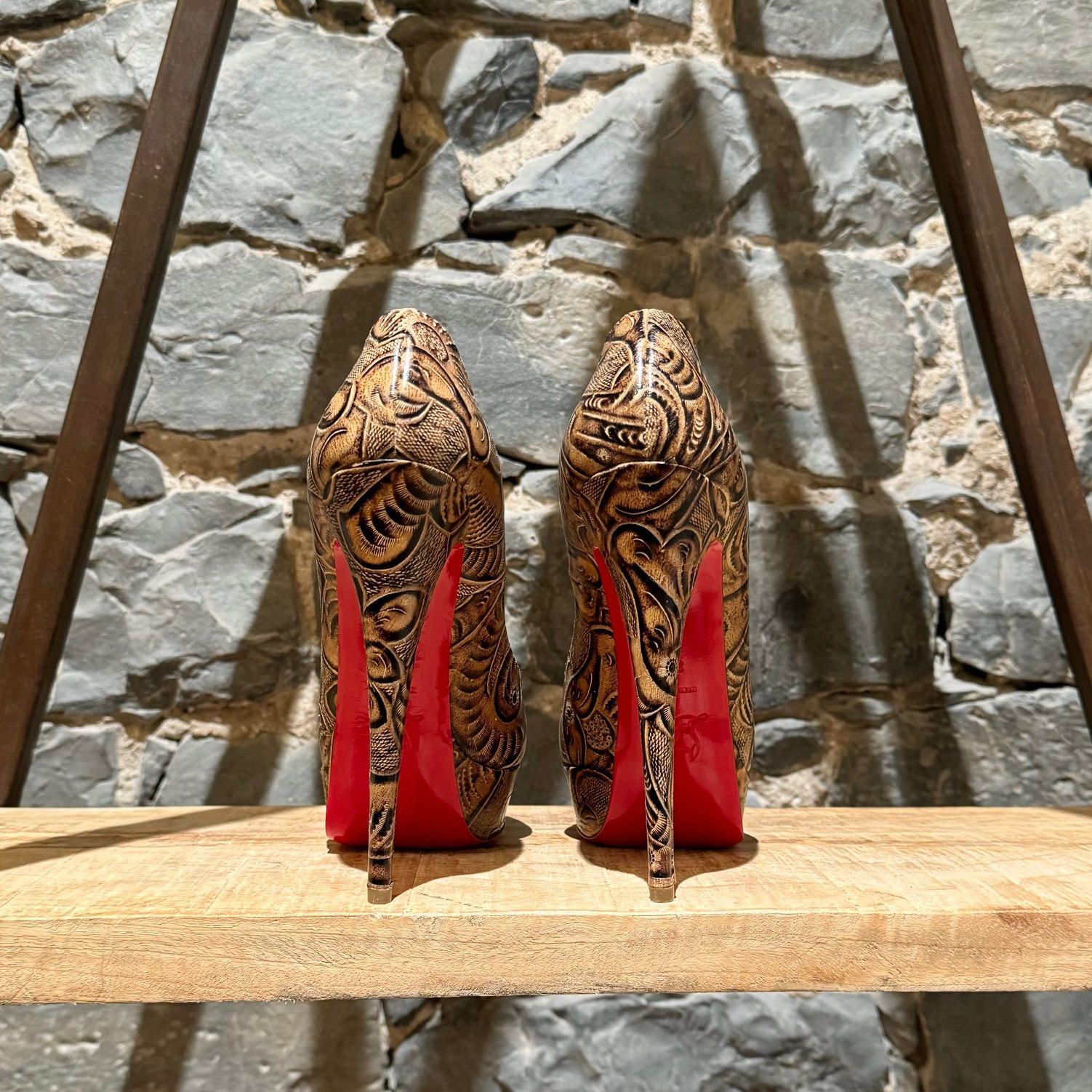 Christian Louboutin Christian Louboutin SantaFe Lady Peep 150 Platform Pumps Size US 9.5 / IT 39.5 - 5 Thumbnail