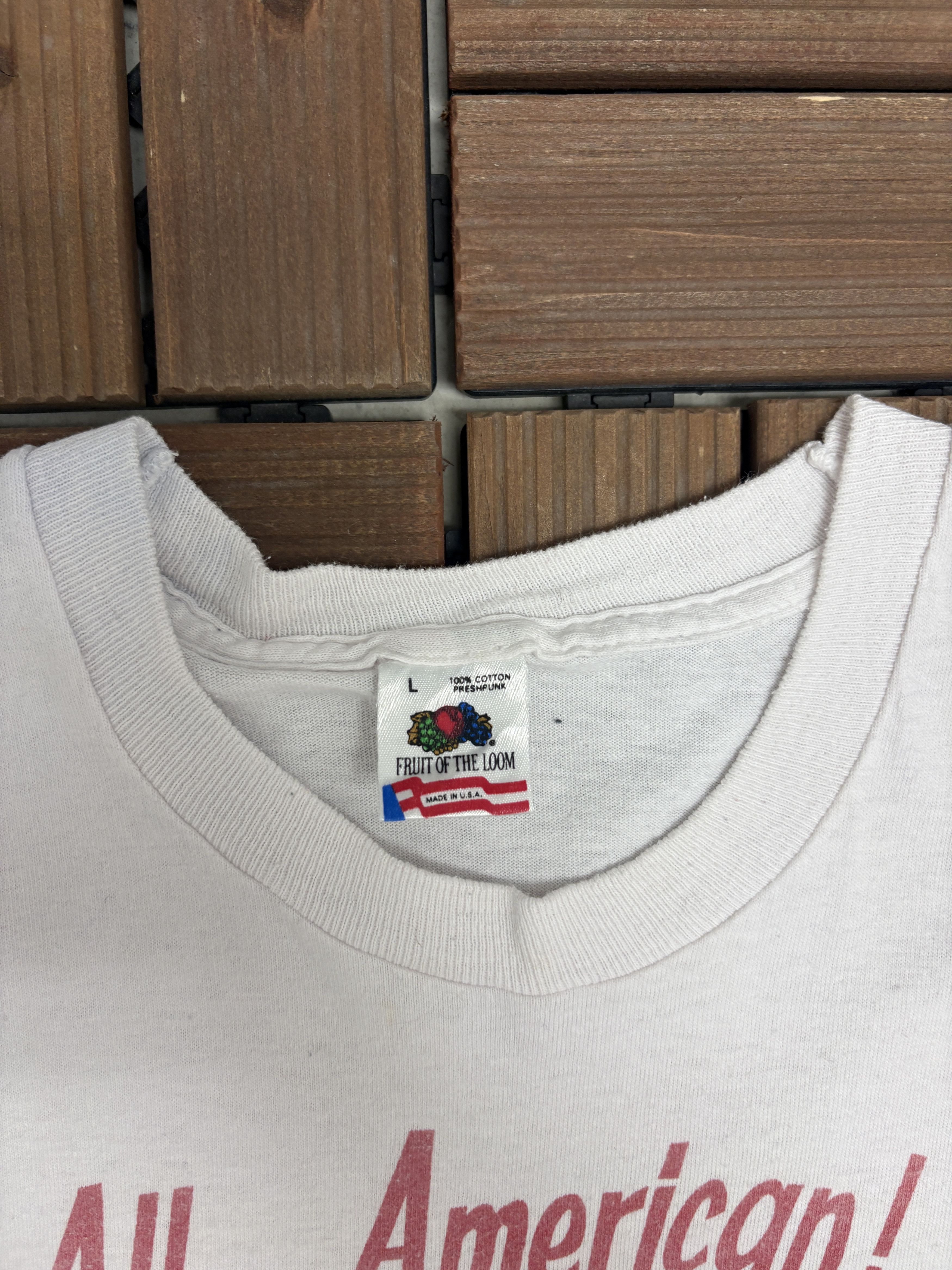 Vintage All American B-24 Vintage White T-Shirt Tee Size US L / EU 52-54 / 3 - 5 Thumbnail