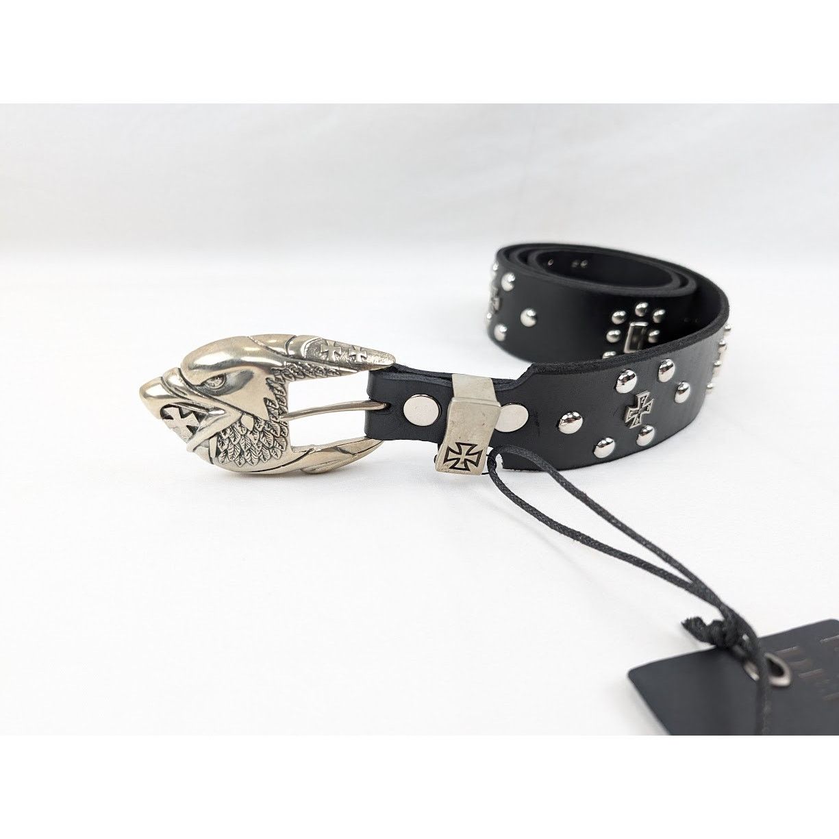 Enfants Riches Deprimes o1rshd1 Size:110 / Eagle Petit Iron Cross Stud Belt in Black Size 44 - 4 Thumbnail