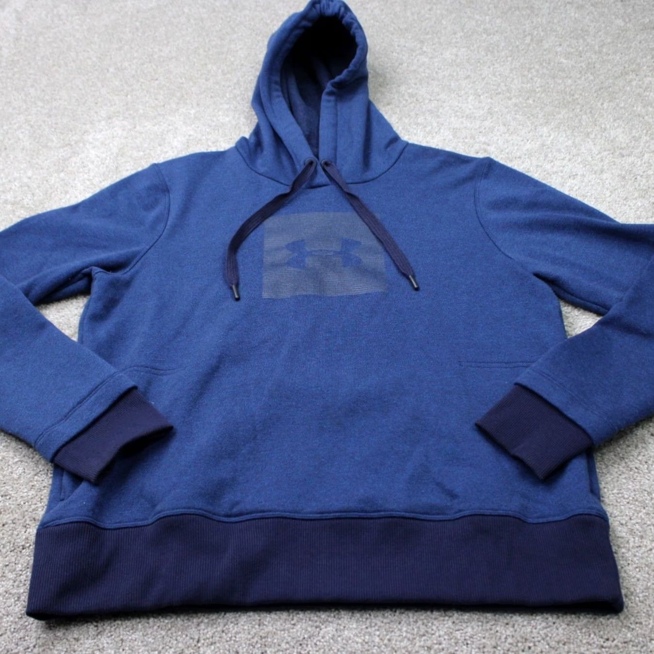 Under Armour Under Armour Hoodie Womens Large Blue UA Threadborne Fleece Hooded Sweatshirt Size L / US 10 / IT 46 - 2 Thumbnail