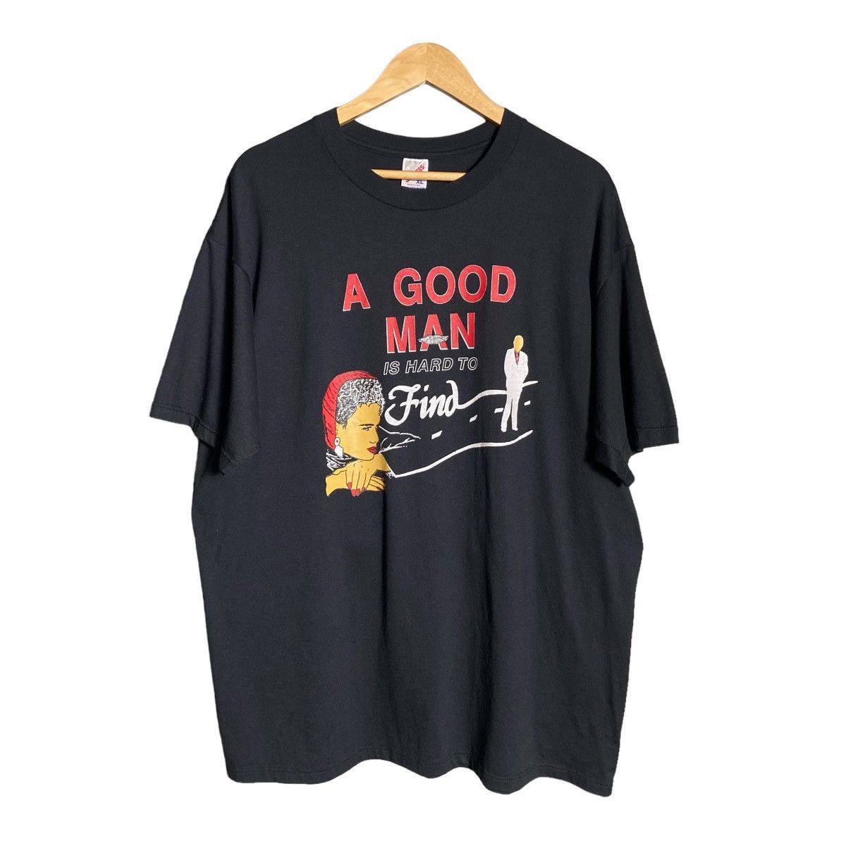 Vintage Vintage 90s A Good Man Is Hard To Find T-Shirt Size US XL / EU 56 / 4 - 2 Thumbnail