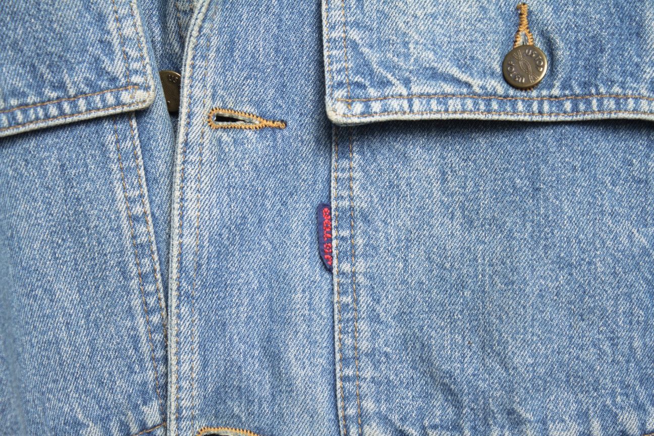 Vintage LIGHT BLUE DENIM BUTTON UP JACKET BY US TOP Size US L / EU 52-54 / 3 - 6 Thumbnail