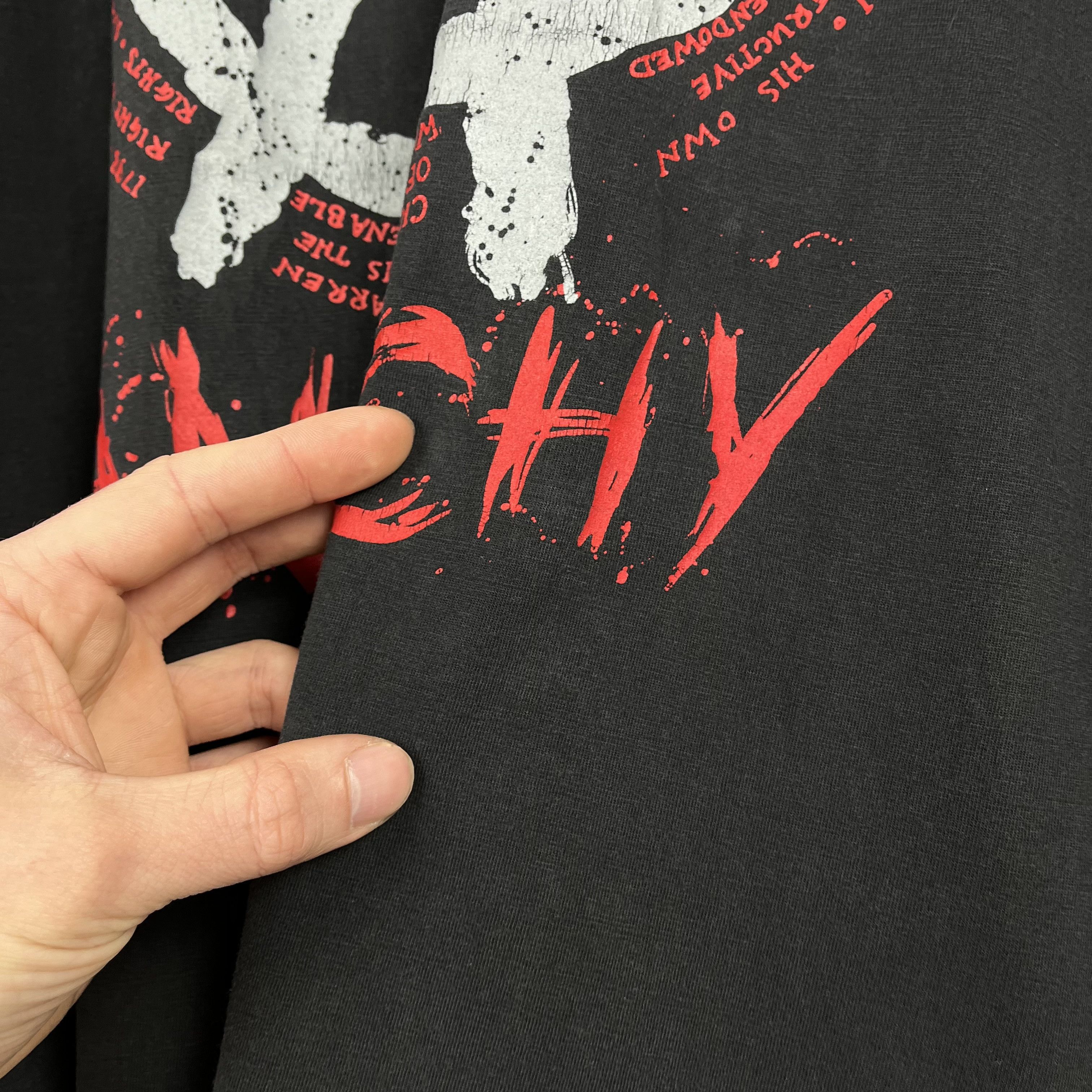 Vintage Vintage Anarchy Big Logo Destroy T Shirt 90’s Size US XL / EU 56 / 4 - 12 Thumbnail