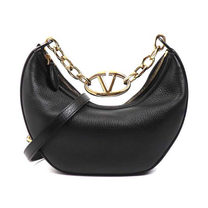 Valentino Valentino Garavani Vlogo Leather 2Way Shoulder Bag Leather Shoulder Bag 5W2B0Q42Jdk Duty Free For Usa in Black, Women's