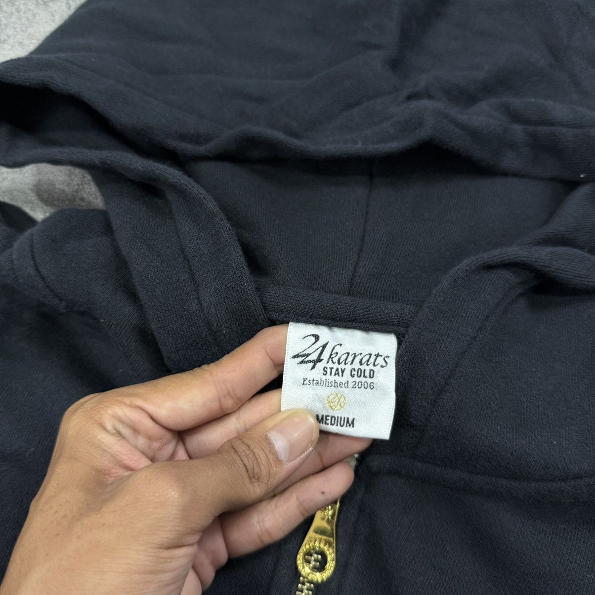 Japanese Brand 24 karats stay gold fullzip hooded black Size US L / EU 52-54 / 3 - 7 Thumbnail