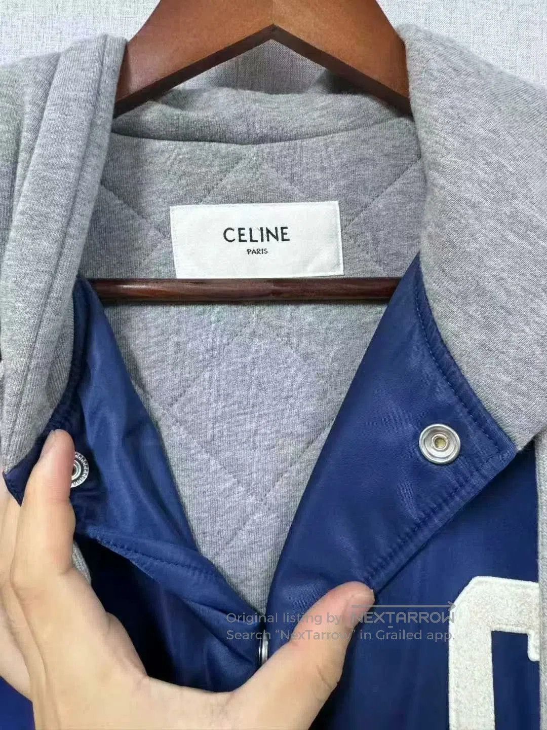 Celine celine deep blue faux layered baseball jacket. Size US L / EU 52-54 / 3 - 4 Thumbnail