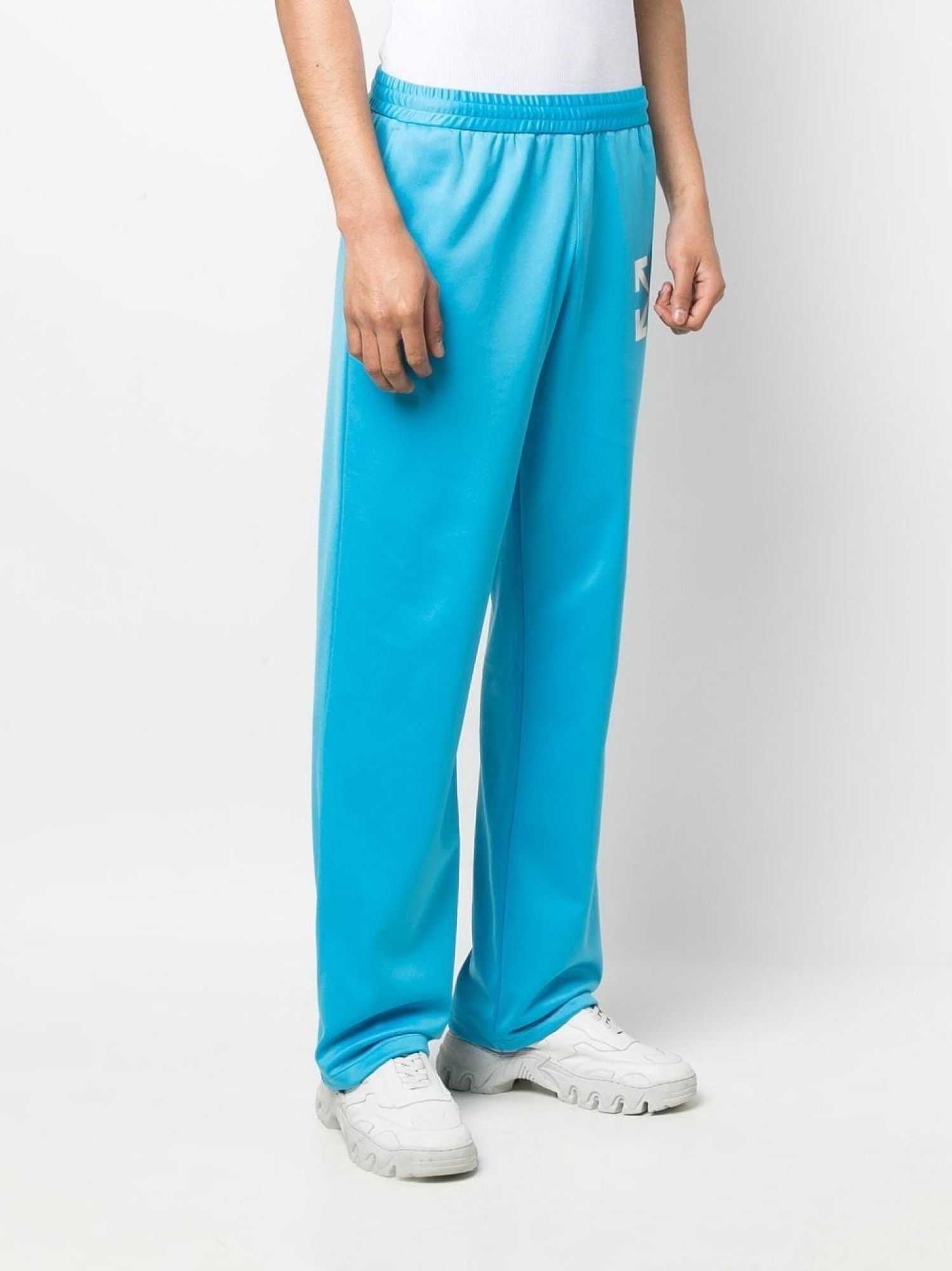 Off-White o1gr1nt1124 Single Arrow Slim Trackpant in Blue Size US 36 / EU 52 - 2 Thumbnail
