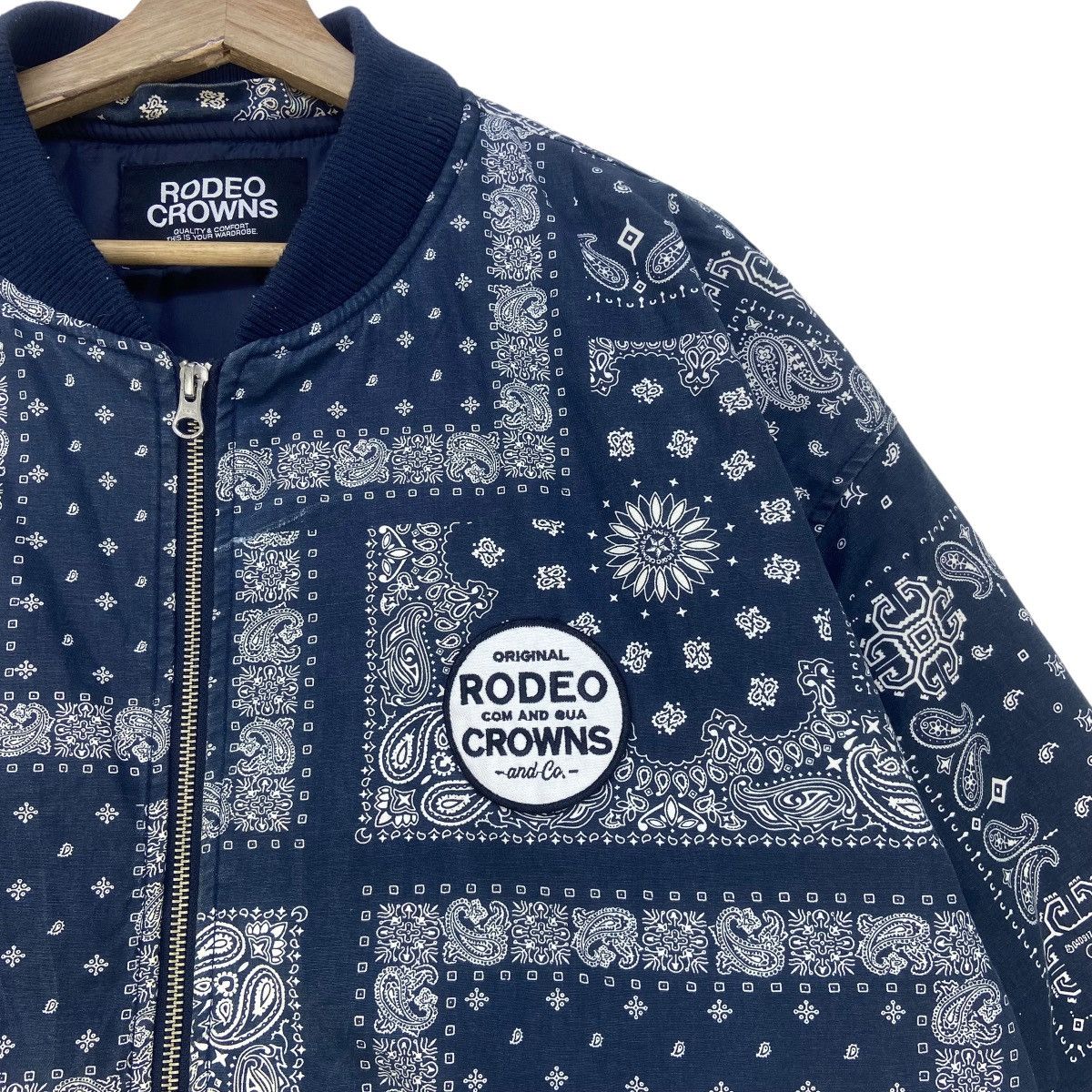 Japanese Brand Rodeo Crowns And Co. Wide Bowl Paisley Bomber Style Size US M / EU 48-50 / 2 - 5 Thumbnail