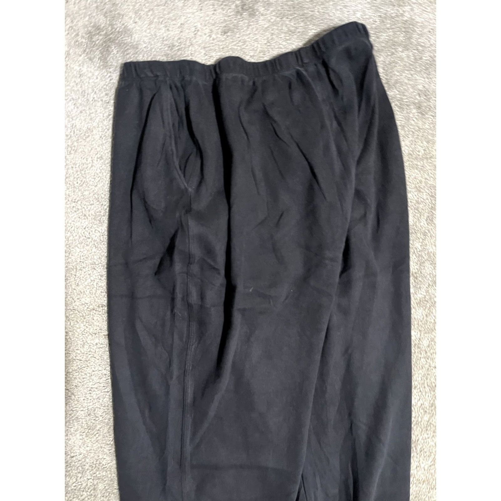 Lands' End Lands' End Women's Black Sport Knit Tapered Leg Pocket Joggers Pant PM M/P Petite Pants Size 32" / US 10 / IT 46 - 4 Thumbnail